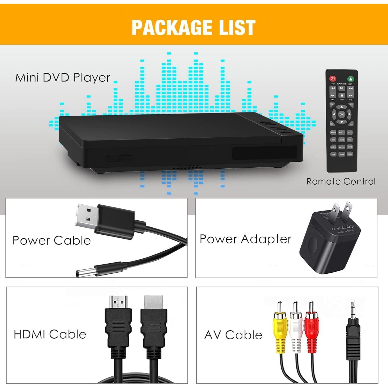 Reproductor de DVD Portátil Ceihoit HDMI 1080P Compacto