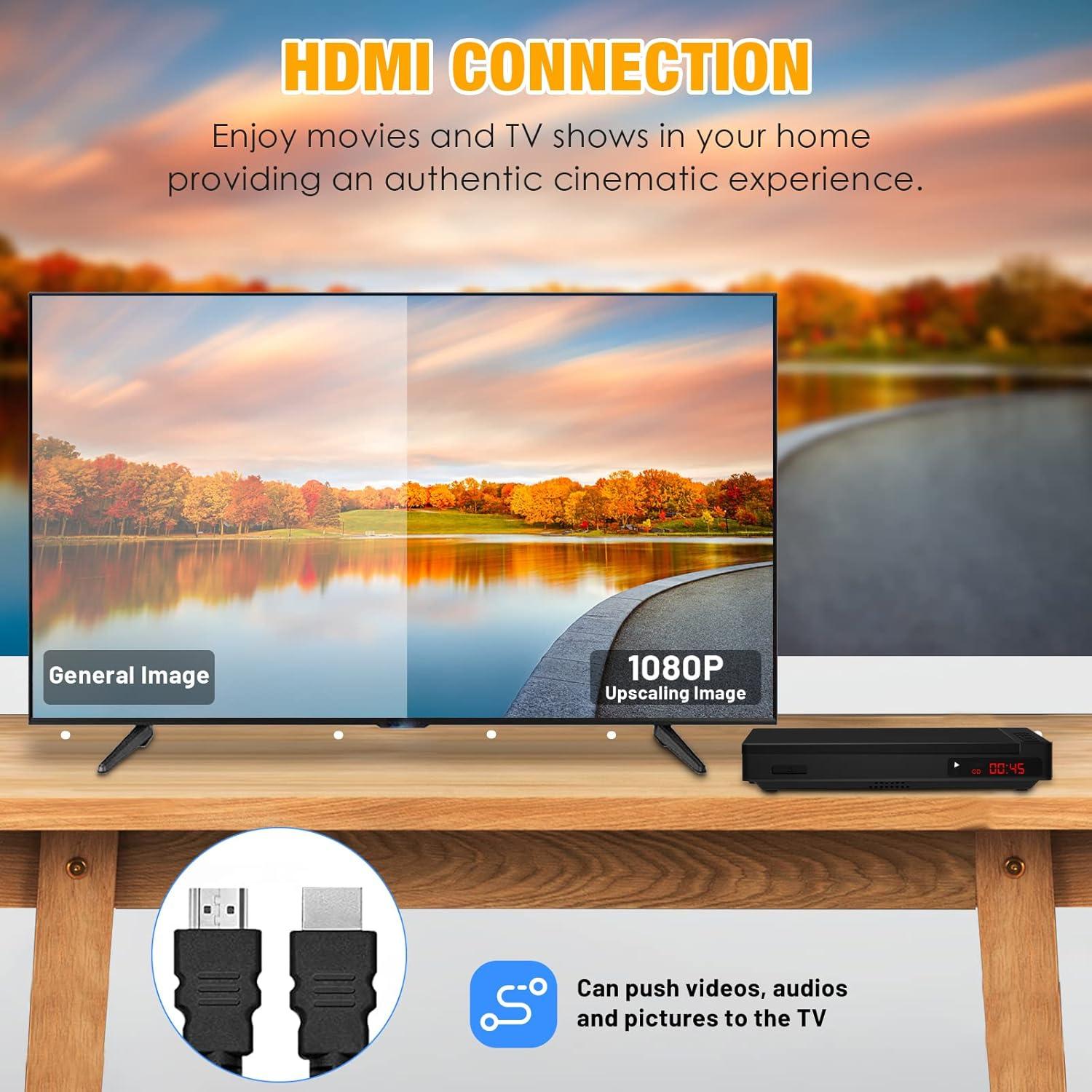 Reproductor de DVD Portátil Ceihoit HDMI 1080P Compacto