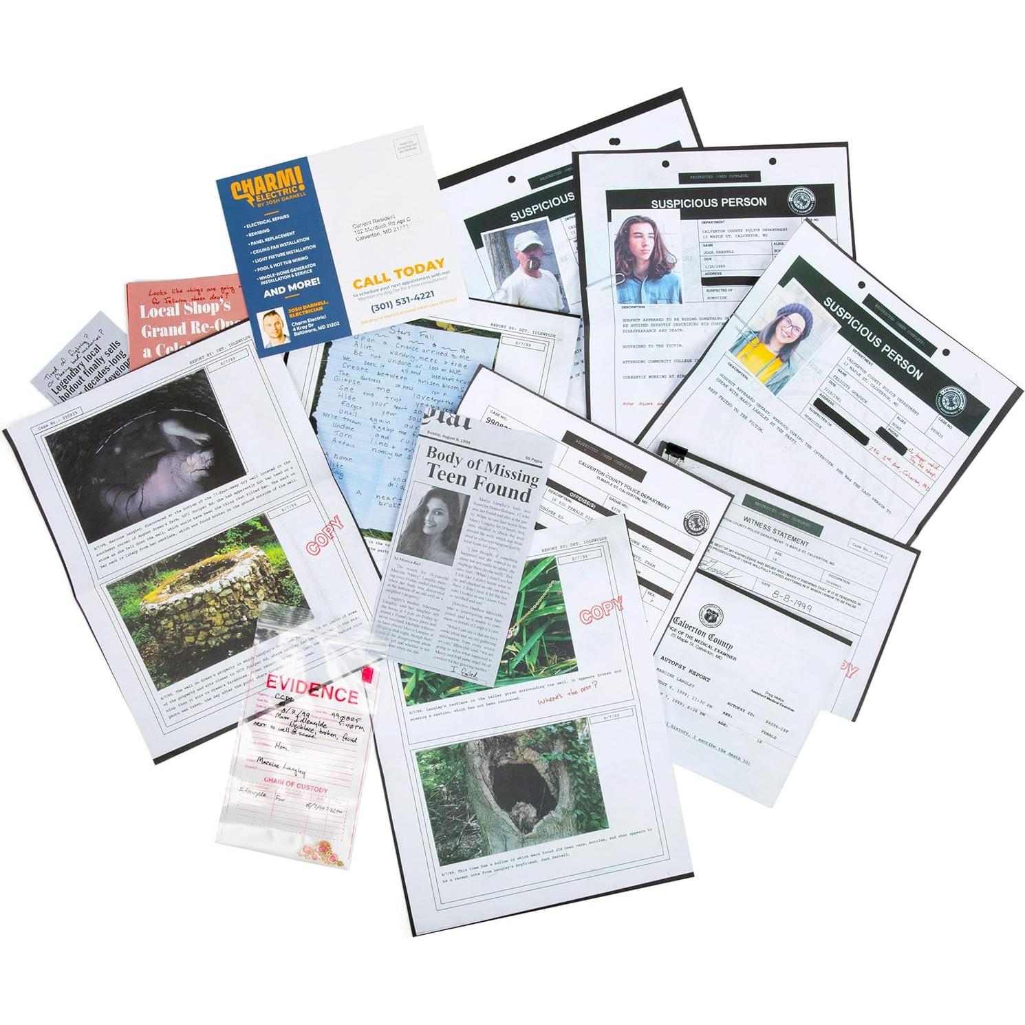 Caza a un Asesino: Caso Frío - Chica en el Pozo, Juego de Mesa