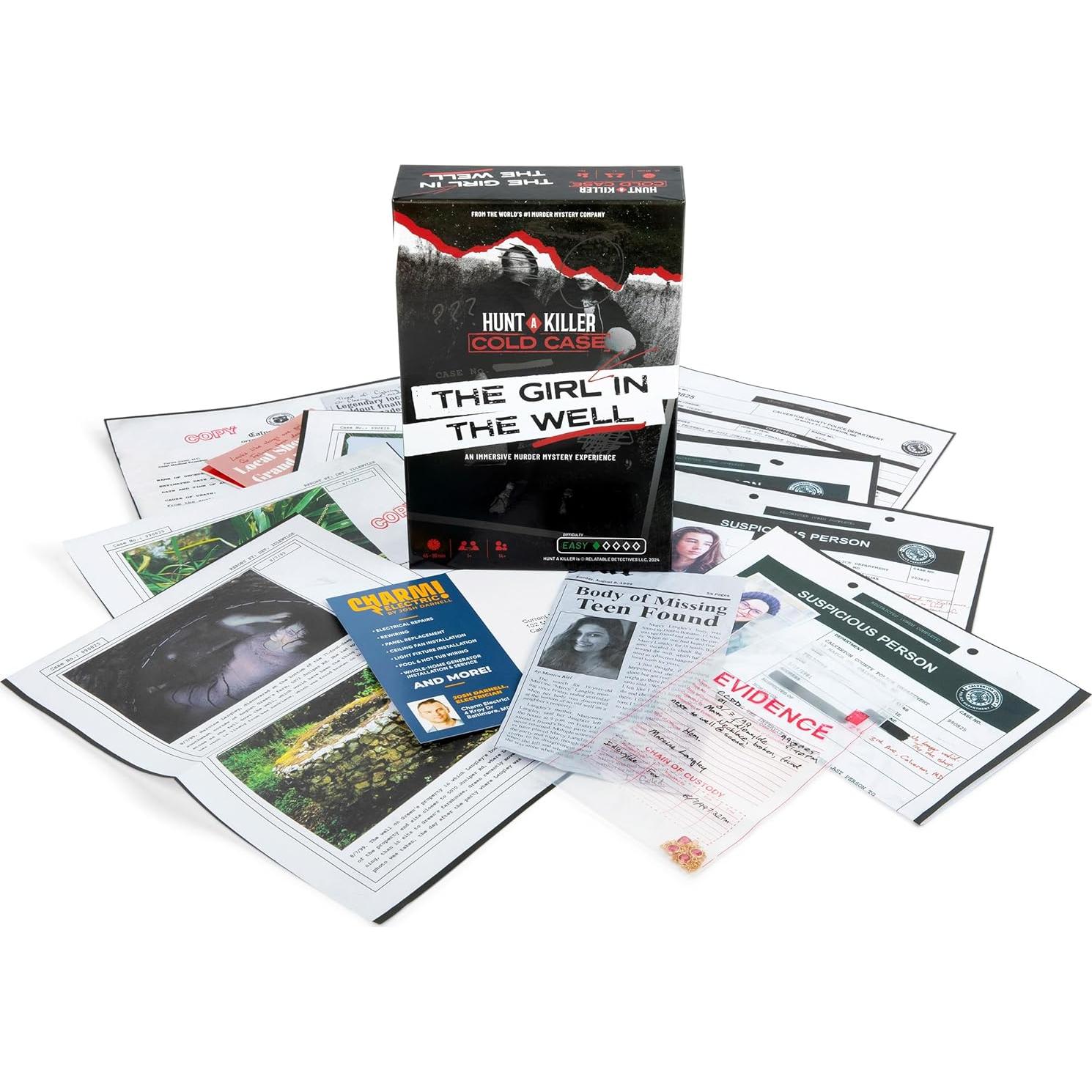 Caza a un Asesino: Caso Frío - Chica en el Pozo, Juego de Mesa