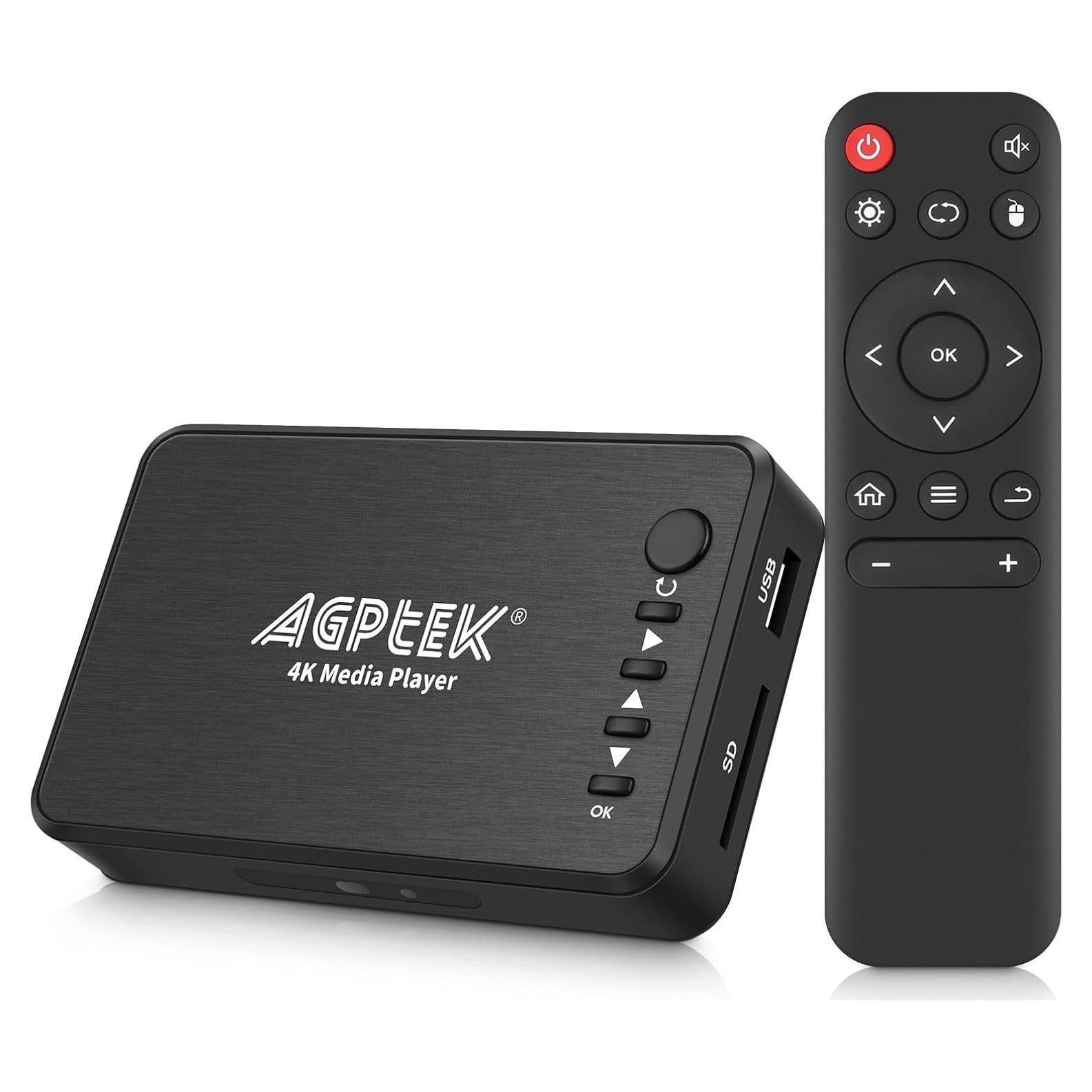 Reproductor de Medios HDMI 4K AGPTEK con Salida AV/VGA