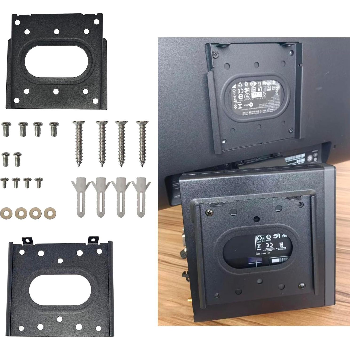 Soporte de Pared VESA NOBER para Mini PC y Monitor Negro