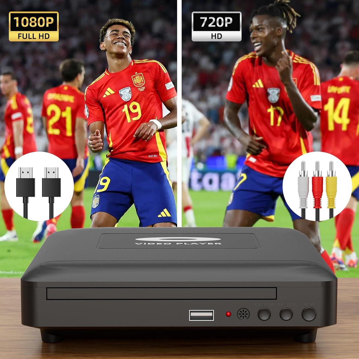 Reproductor de DVD HD Toborher Libre de Regiones 1080P HDMI