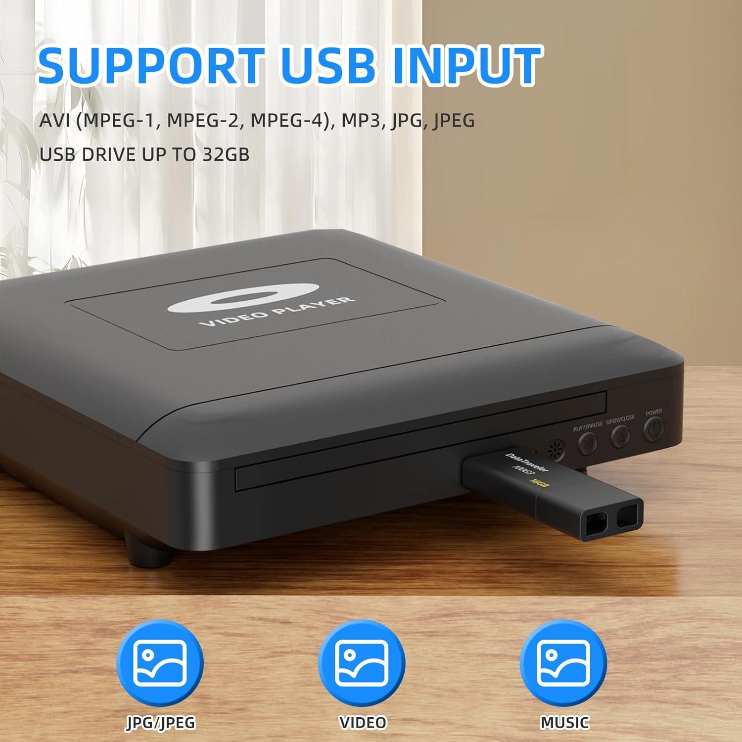 Reproductor de DVD HD Toborher Libre de Regiones 1080P HDMI