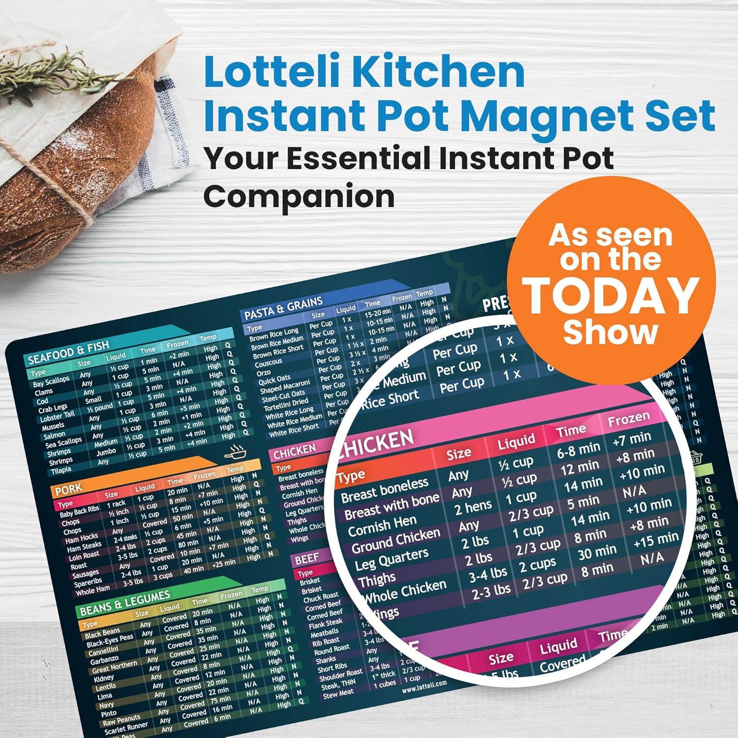 Tabla de Tiempos de Cocción Lotteli Kitchen Imán Negro