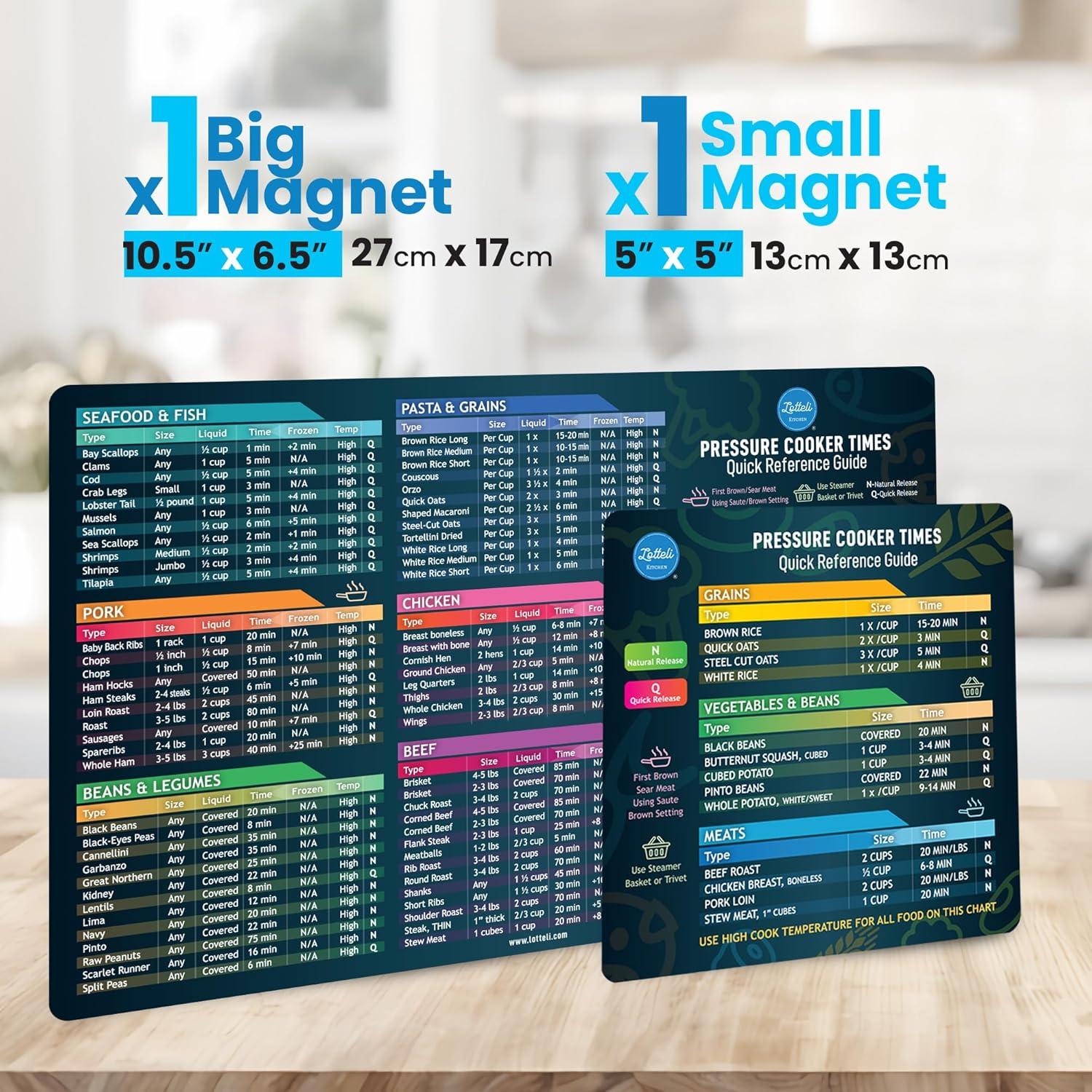 Tabla de Tiempos de Cocción Lotteli Kitchen Imán Negro