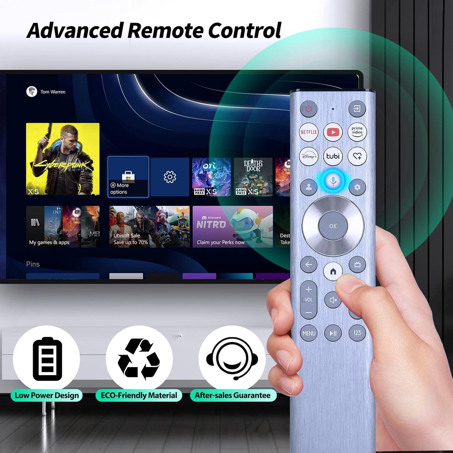 Control Remoto de Voz WDZP para Hisense U6 U7 U8 4K UHD
