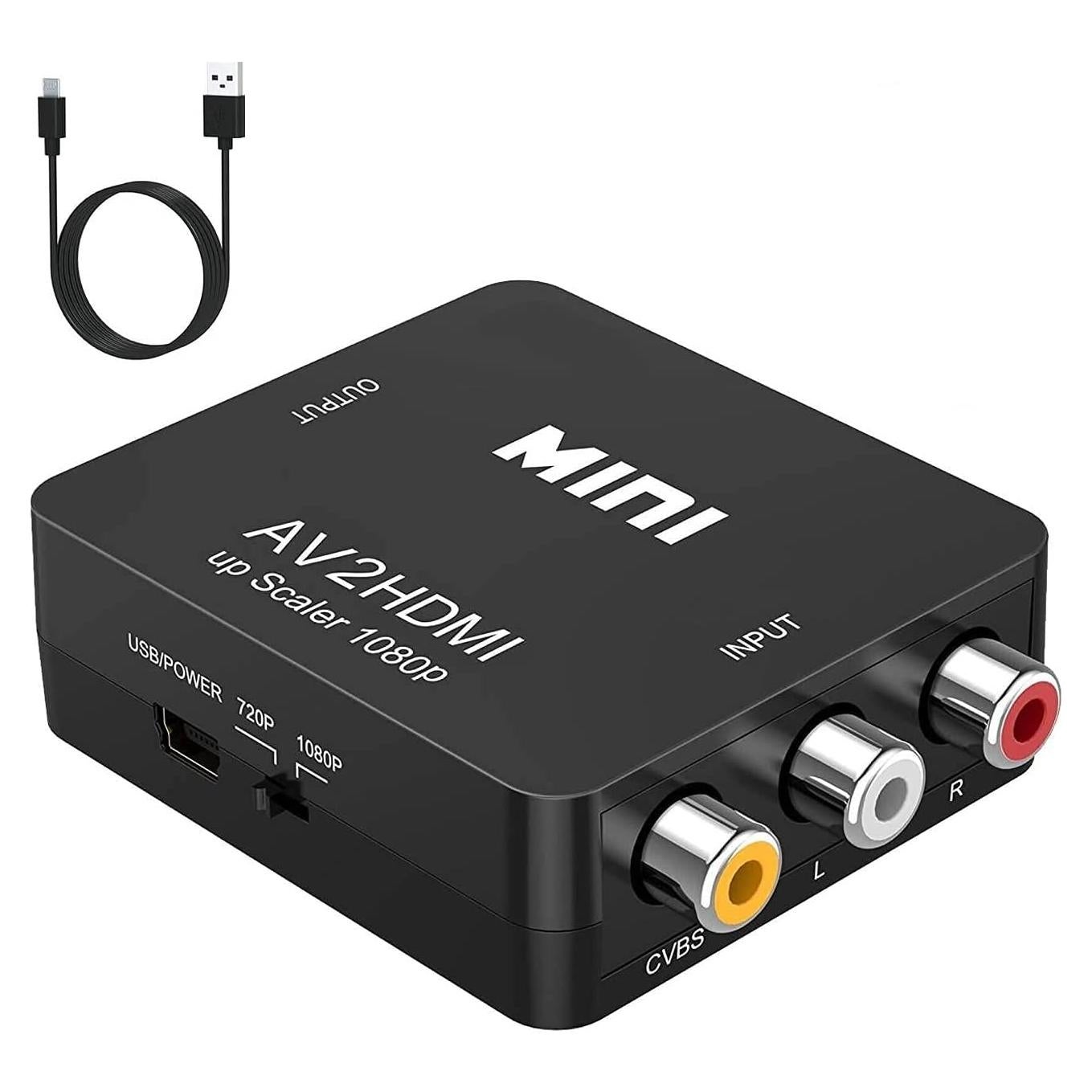 Convertidor RCA a HDMI BD&M 720P/1080P para TV y PC