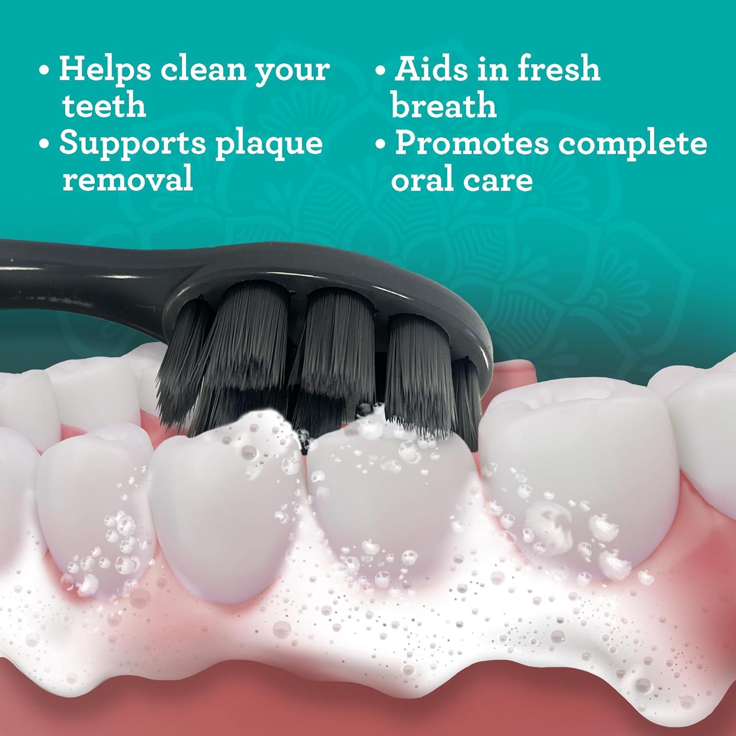 Cepillo de dientes GuruNanda Carbón 8000 cerdas suaves 6 unidades