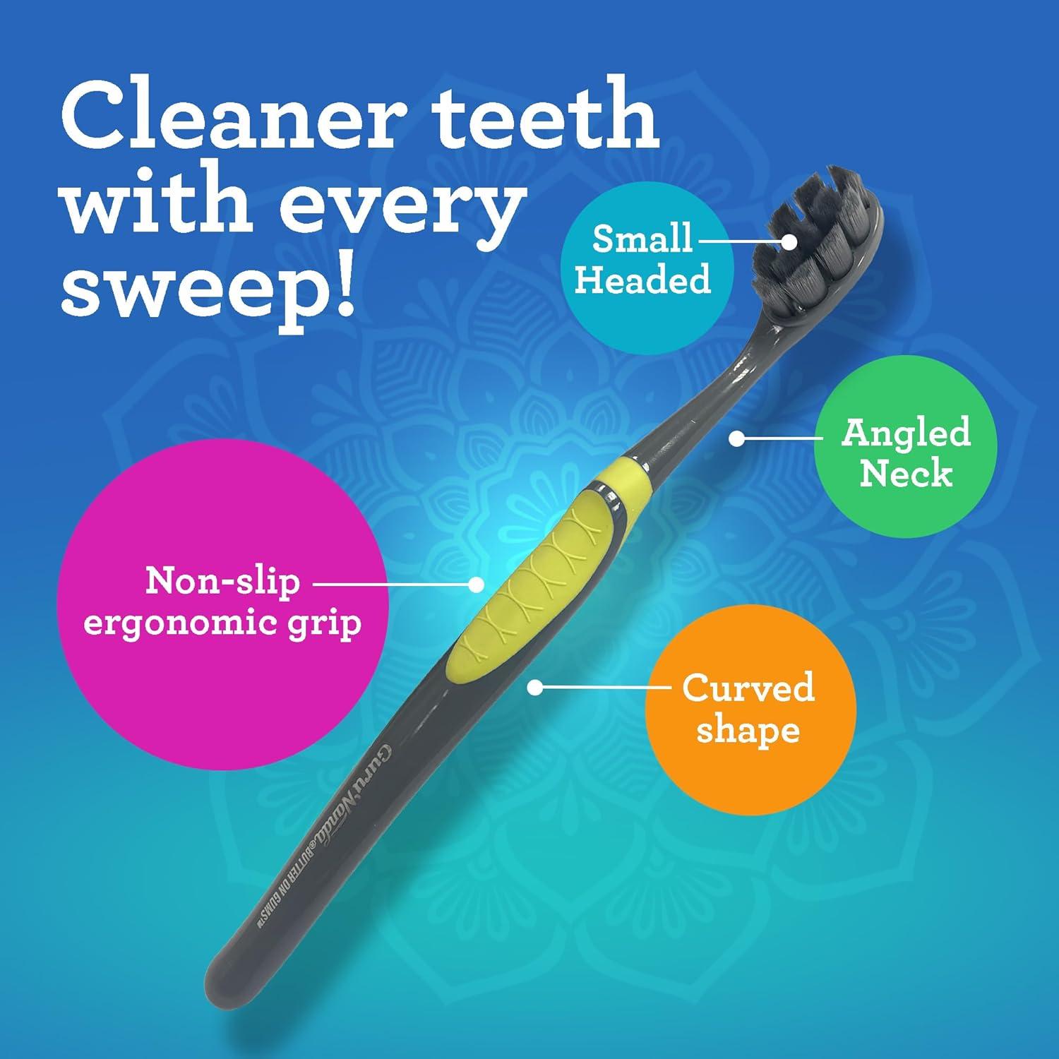 Cepillo de dientes GuruNanda Carbón 8000 cerdas suaves 6 unidades