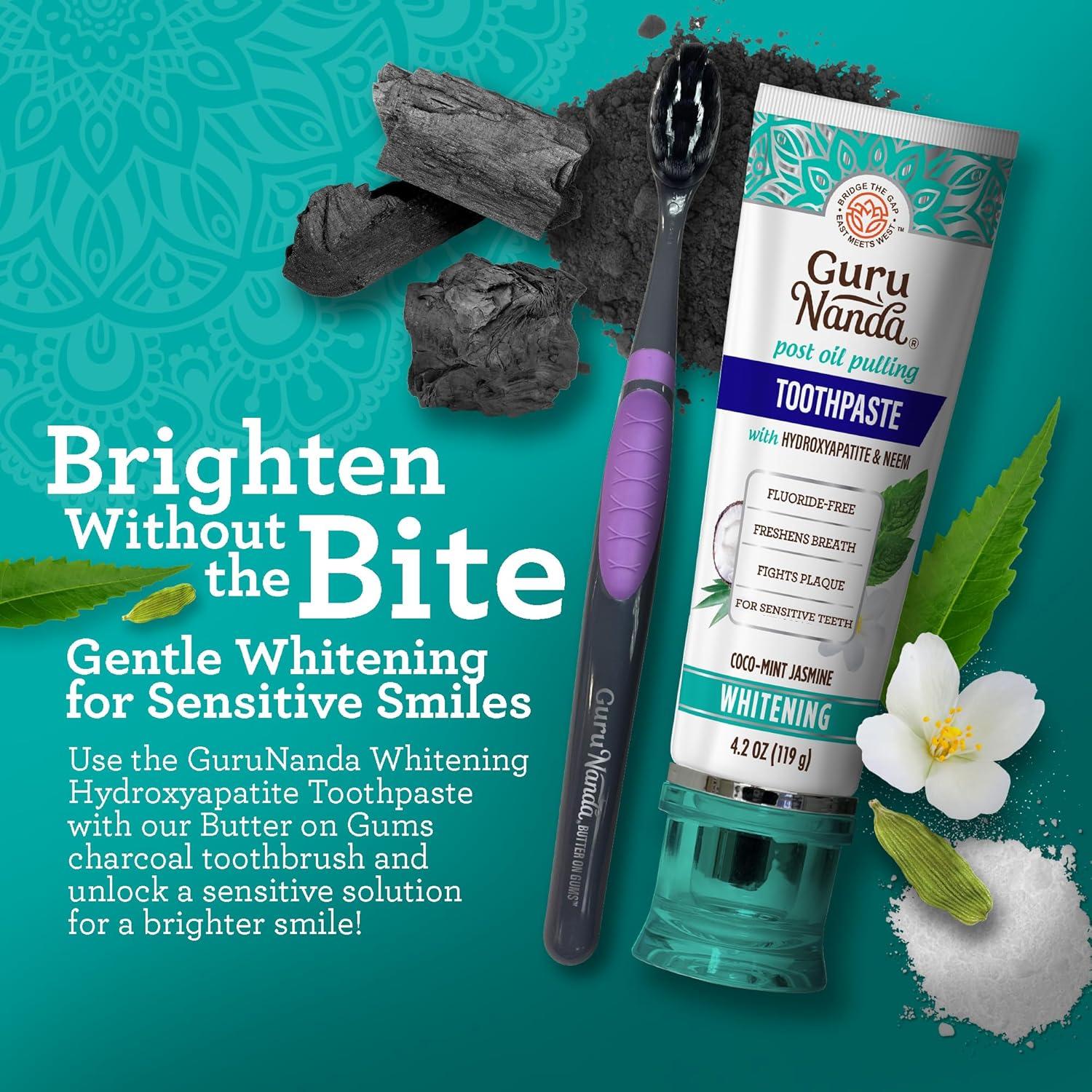 Cepillo de dientes GuruNanda Carbón 8000 cerdas suaves 6 unidades