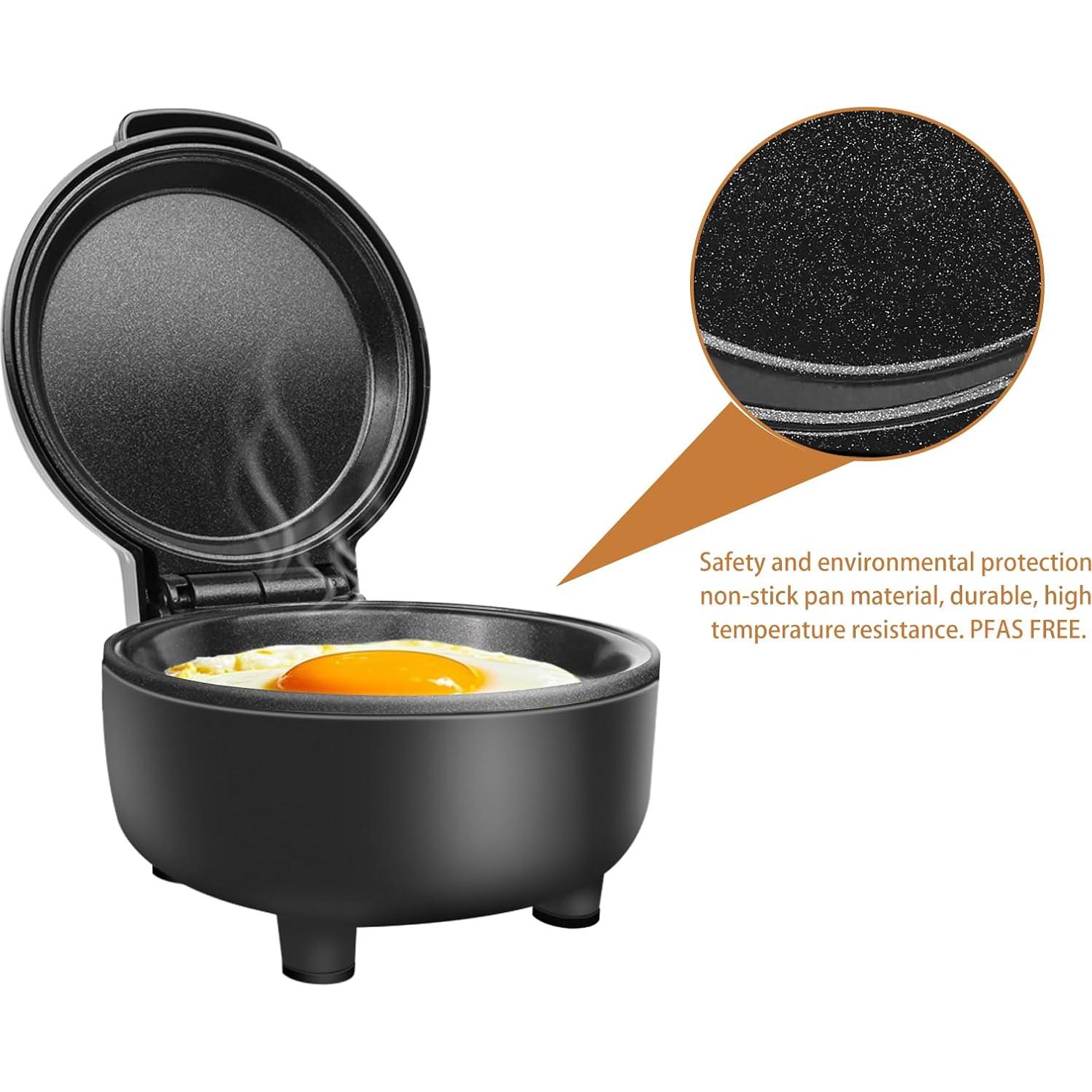 Cocinador de Huevos Fritos Hyvance HYS001AC 6 Huevos Negro