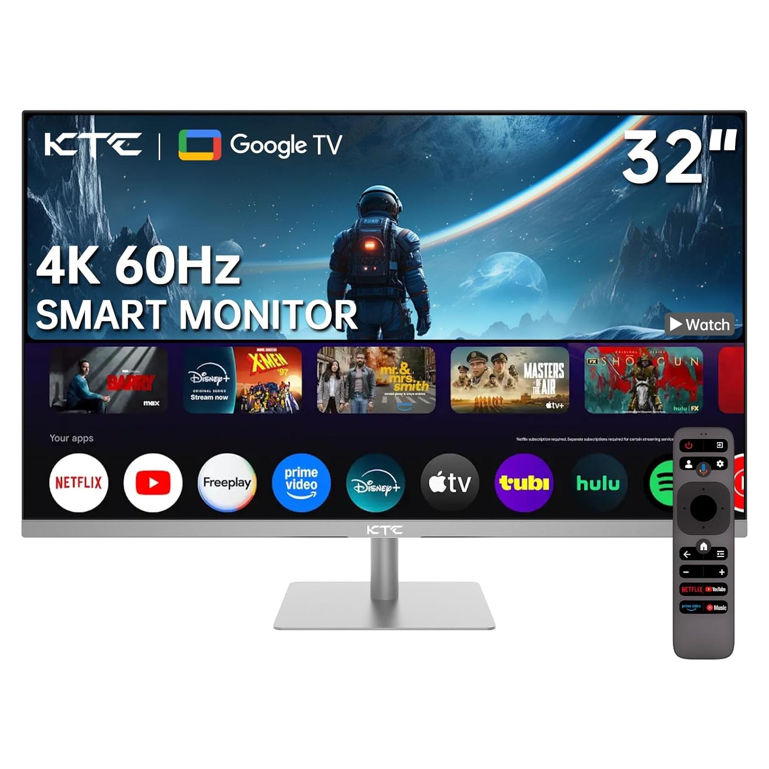 Monitor KTC 32" 4K UHD Google TV Dolby HDR KVM WiFi