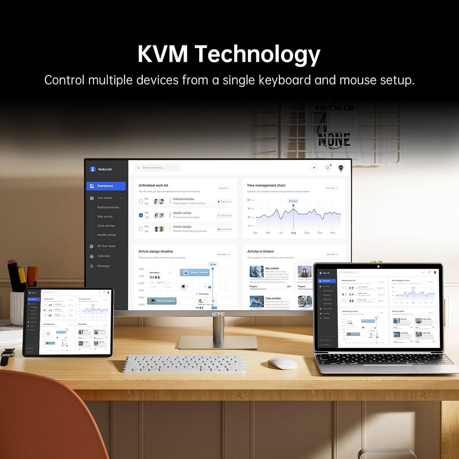 Monitor KTC 32" 4K UHD Google TV Dolby HDR KVM WiFi
