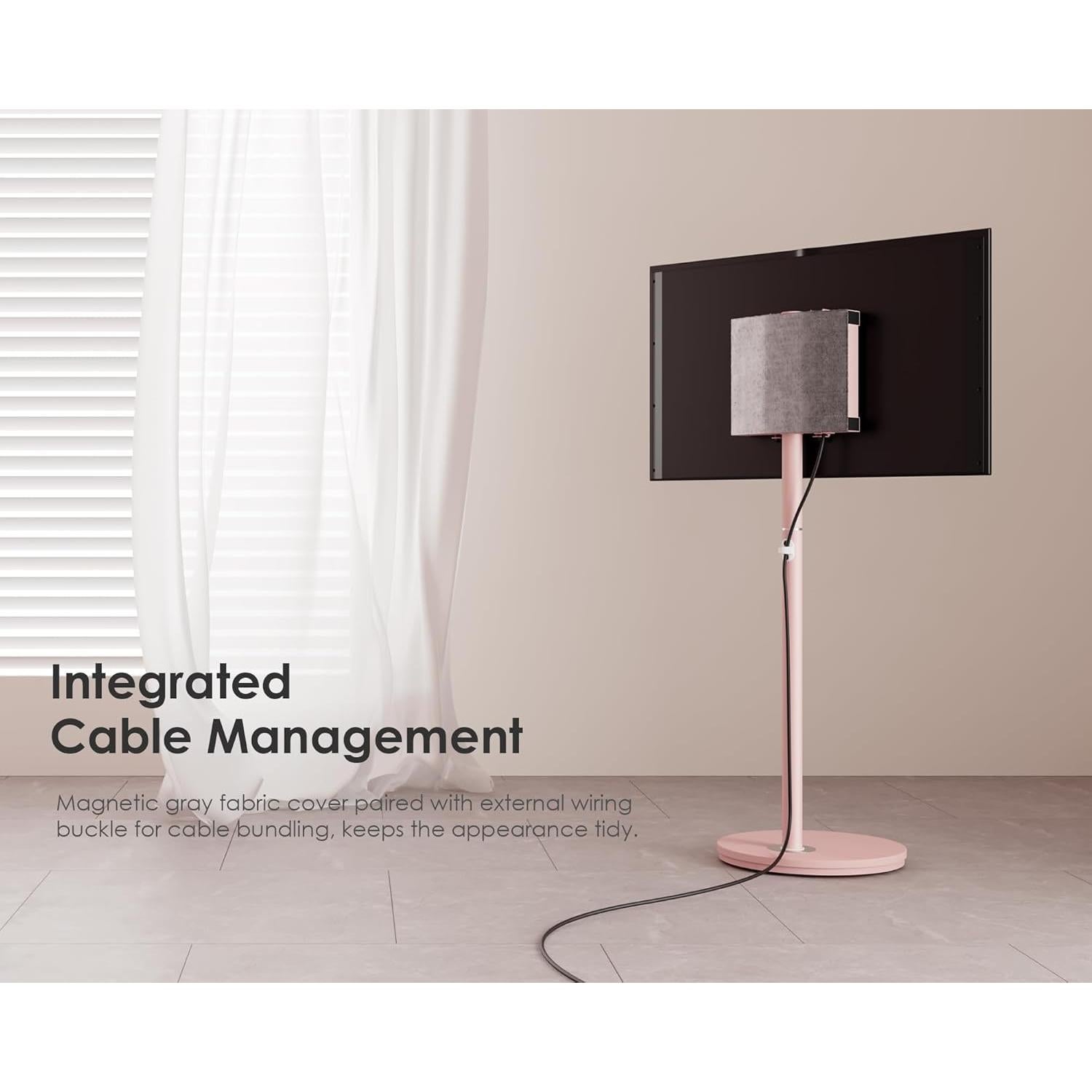 Carro de TV Rodante FITUEYES Rosa 24-48" Ajustable VESA