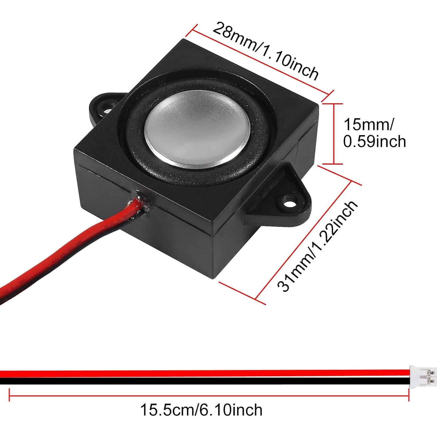 4 Altavoces Mini 3W 8 Ohm JUZITAO para Proyectos Electrónicos