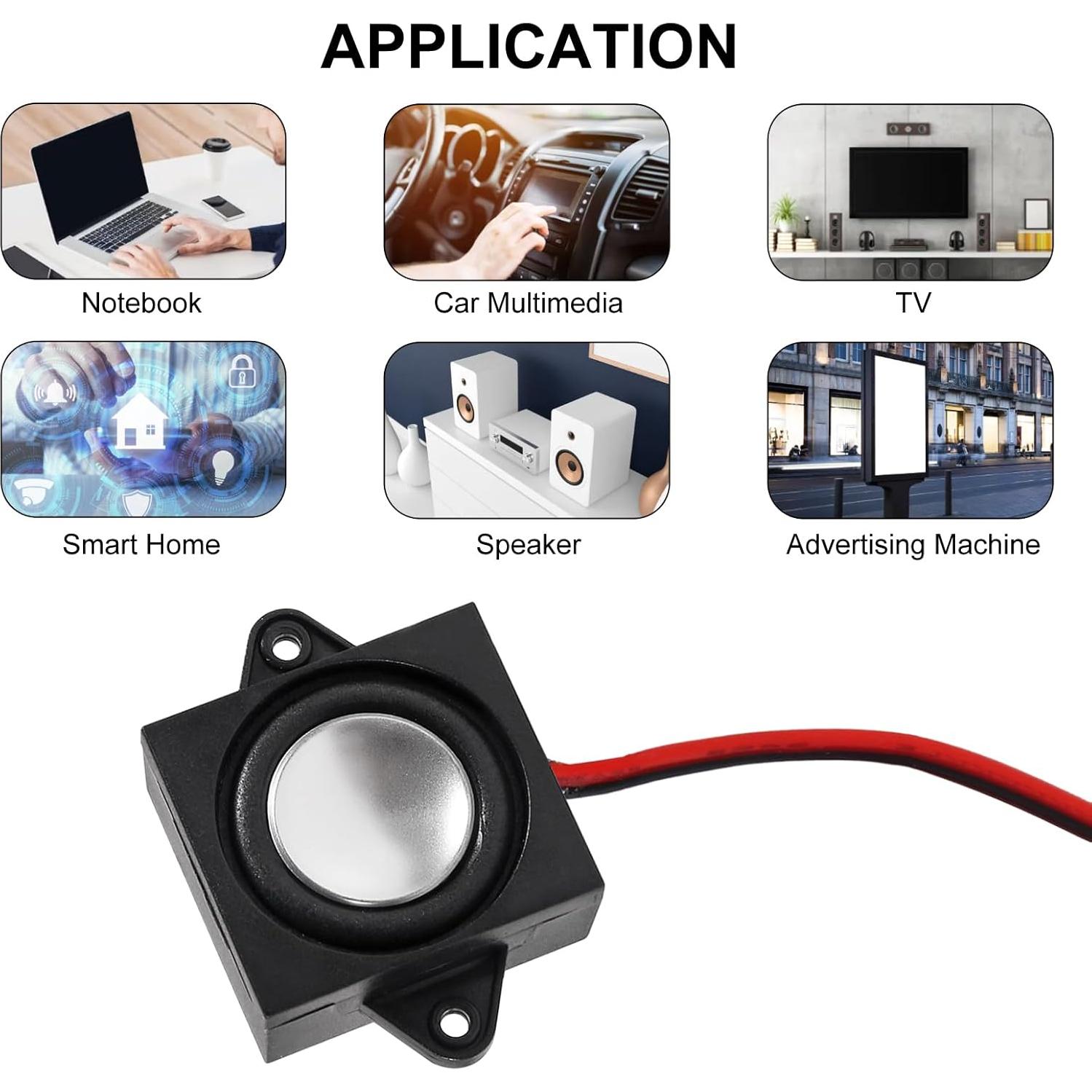 4 Altavoces Mini 3W 8 Ohm JUZITAO para Proyectos Electrónicos