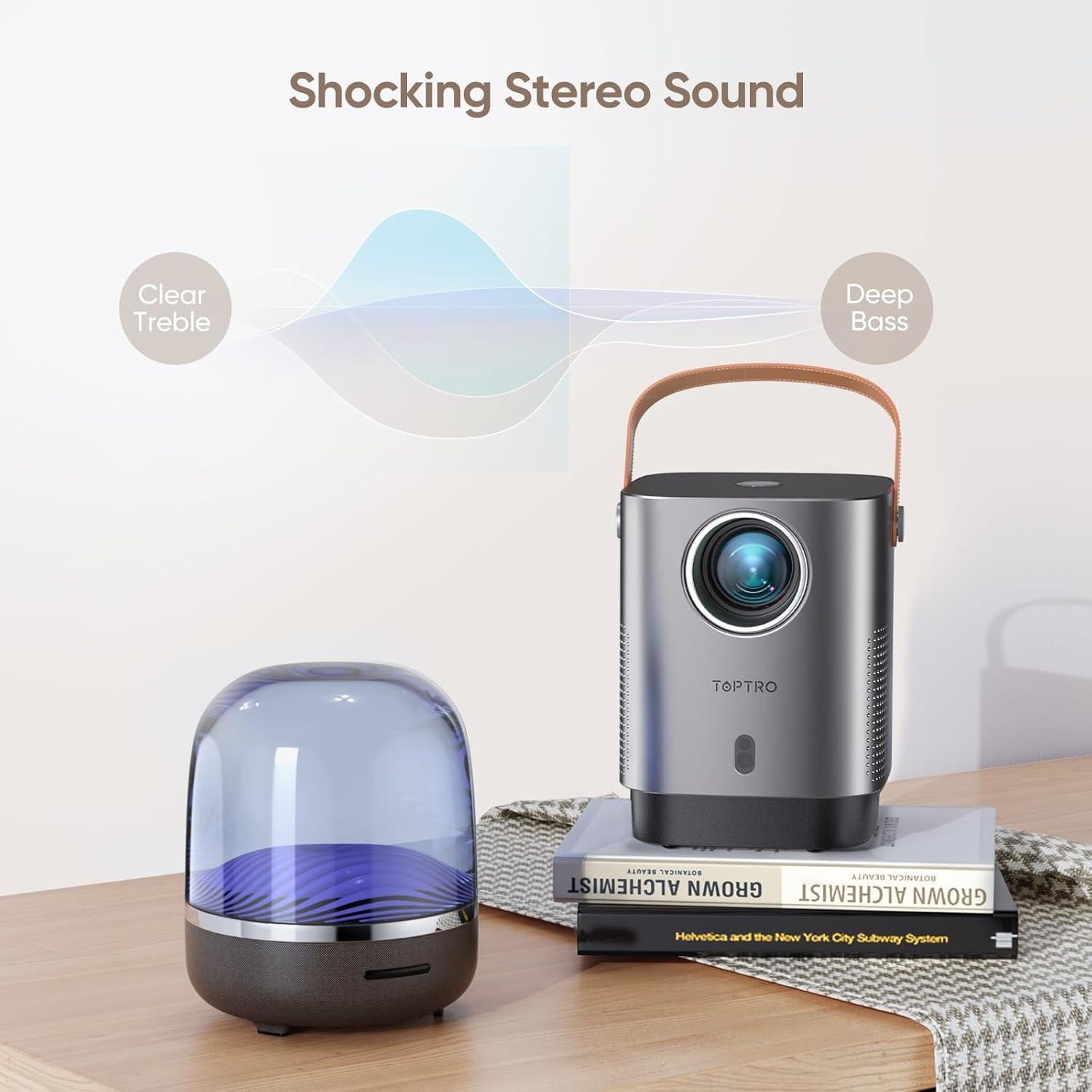 Proyector Mini TOPTRO TR23 Bluetooth WiFi 5G 1080P 15000 Lúmenes