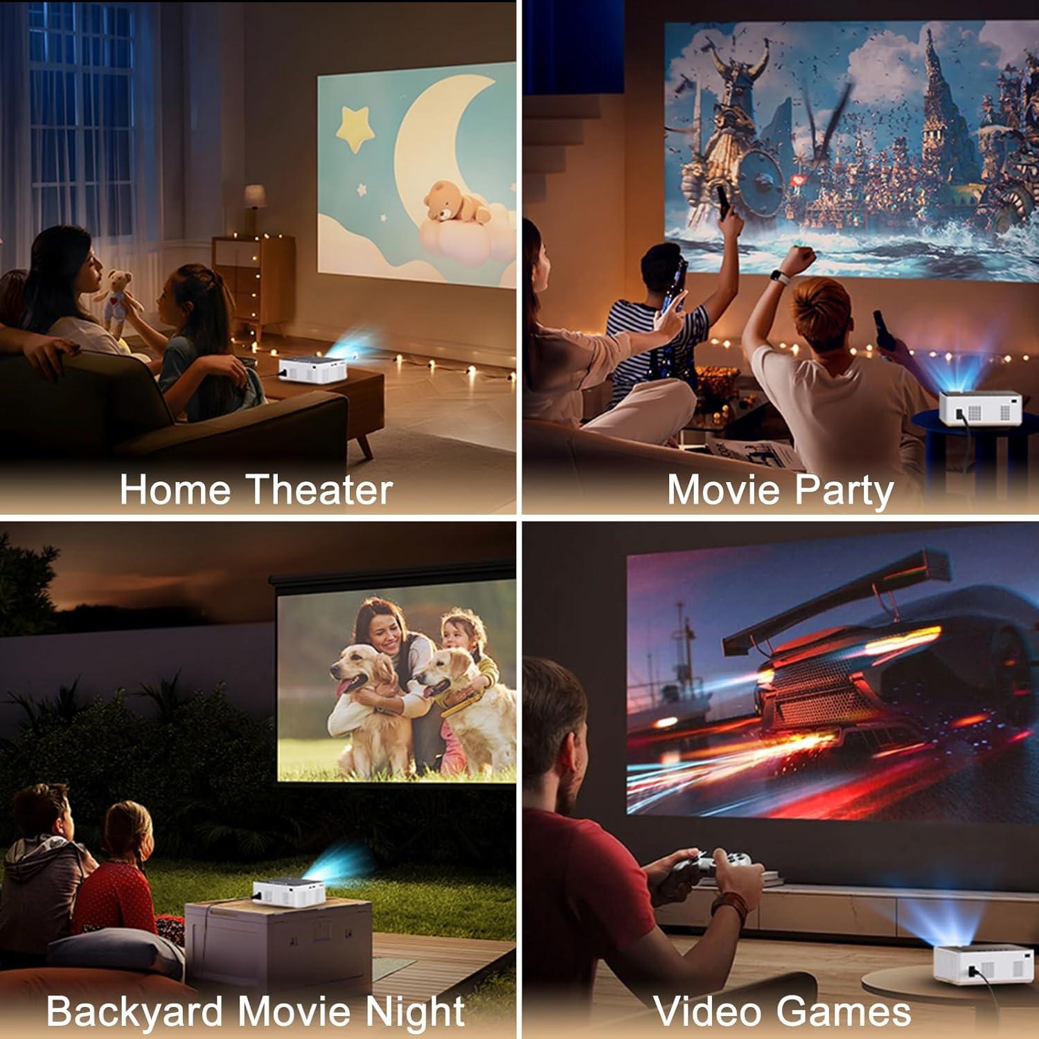 Proyector Inteligente TOWOND 1080p Wifi Bluetooth Android TV