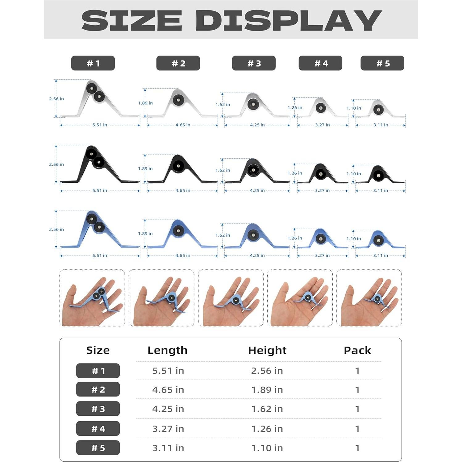Guía de Rodillo BLUEWING Aluminio Alta Resistencia 4 Tamaños