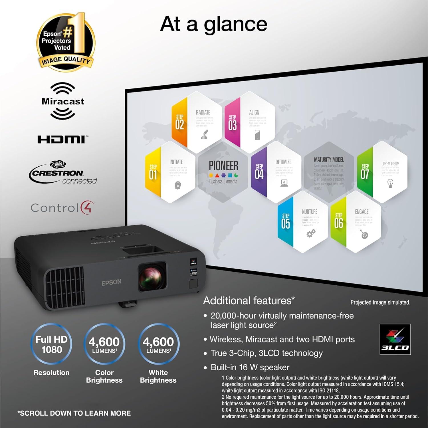 Proyector láser Epson Pro EX11000 Full HD 1080p 4600 lúmenes