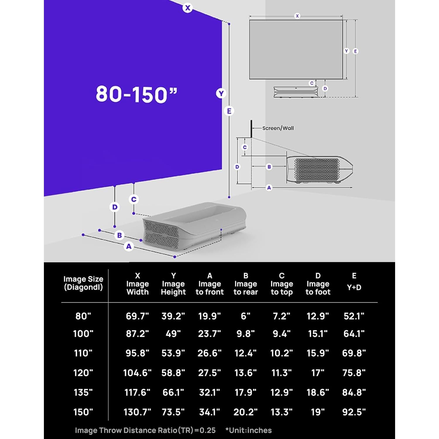Proyector 4K UHD AWOL VISION LTV-2500 Triple Láser 150"