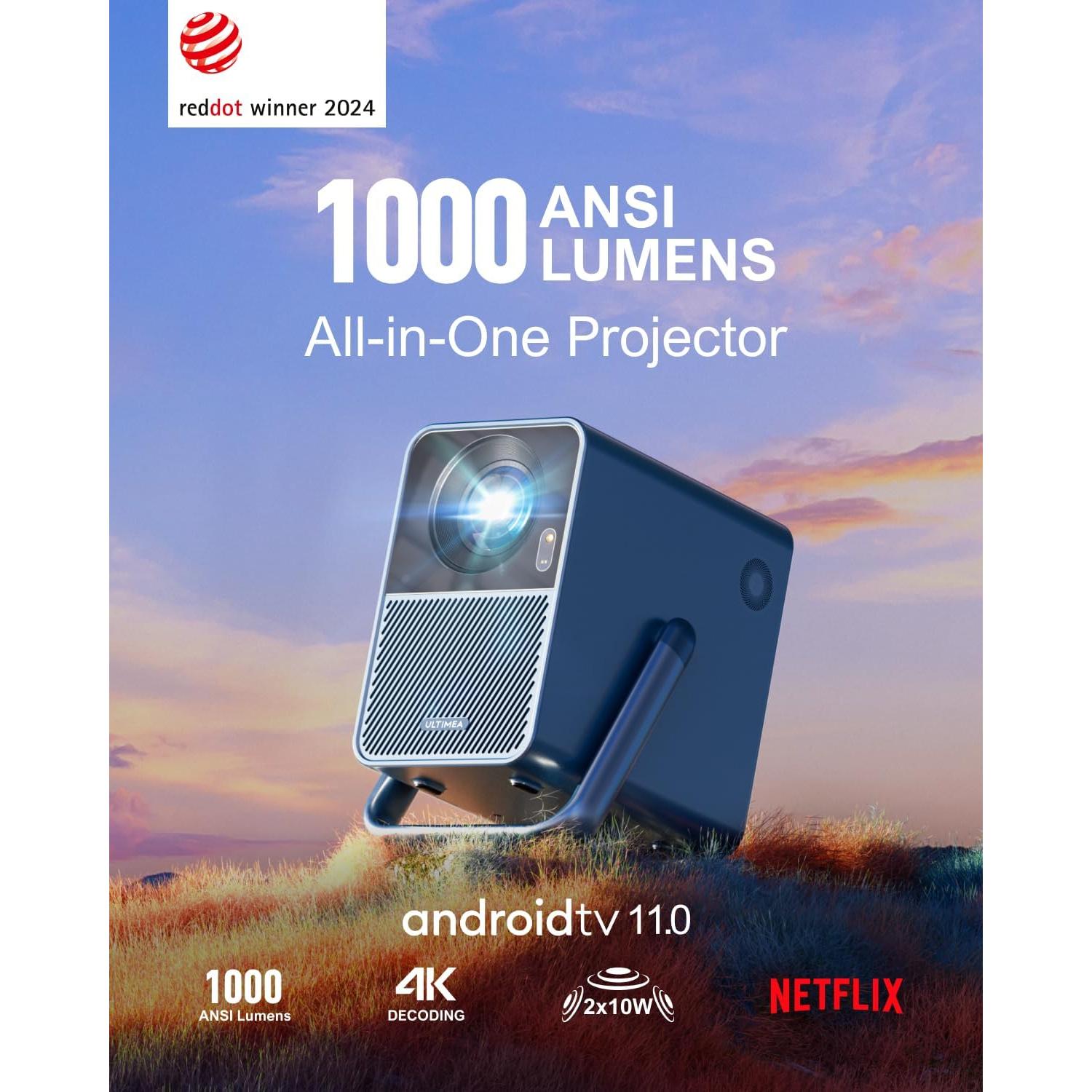 Proyector ULTIMEA 4K Android TV 11.0 1000 Lumens 1080P