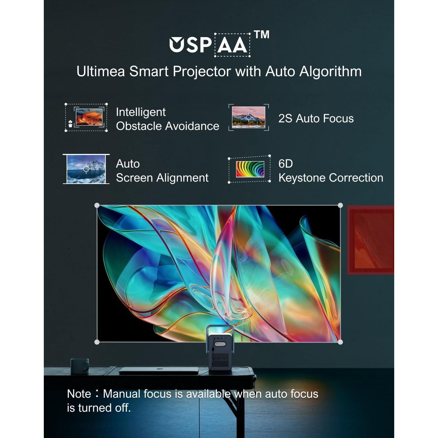 Proyector ULTIMEA 4K Android TV 11.0 1000 Lumens 1080P