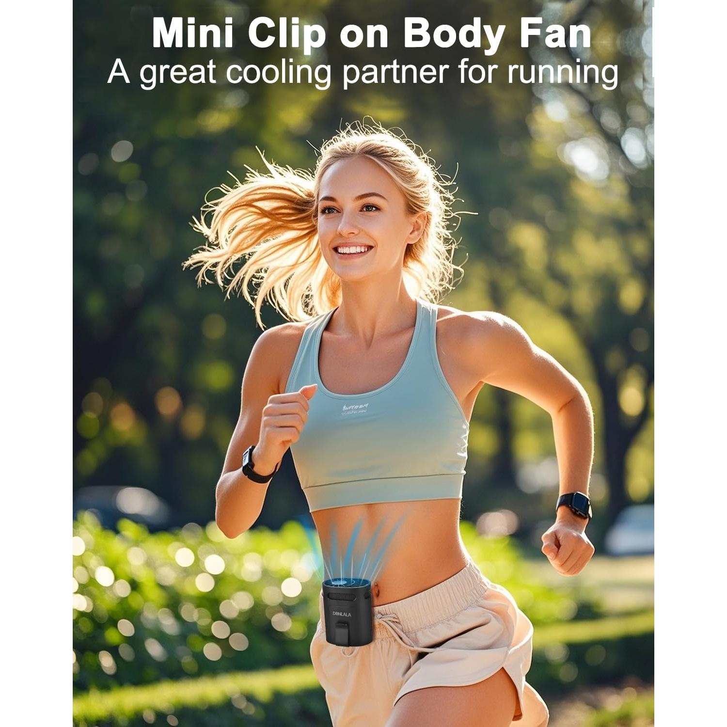 Ventilador Portátil Recargable Donlala 2025, Clip Cintura 4 Velocidades