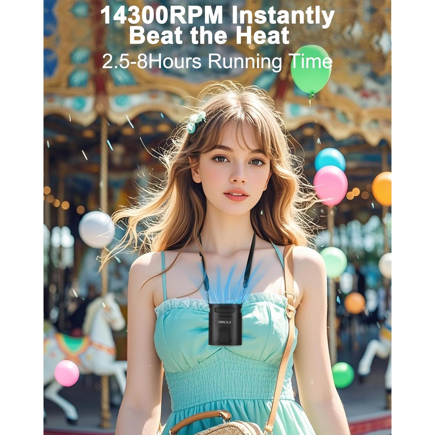 Ventilador Portátil Recargable Donlala 2025, Clip Cintura 4 Velocidades