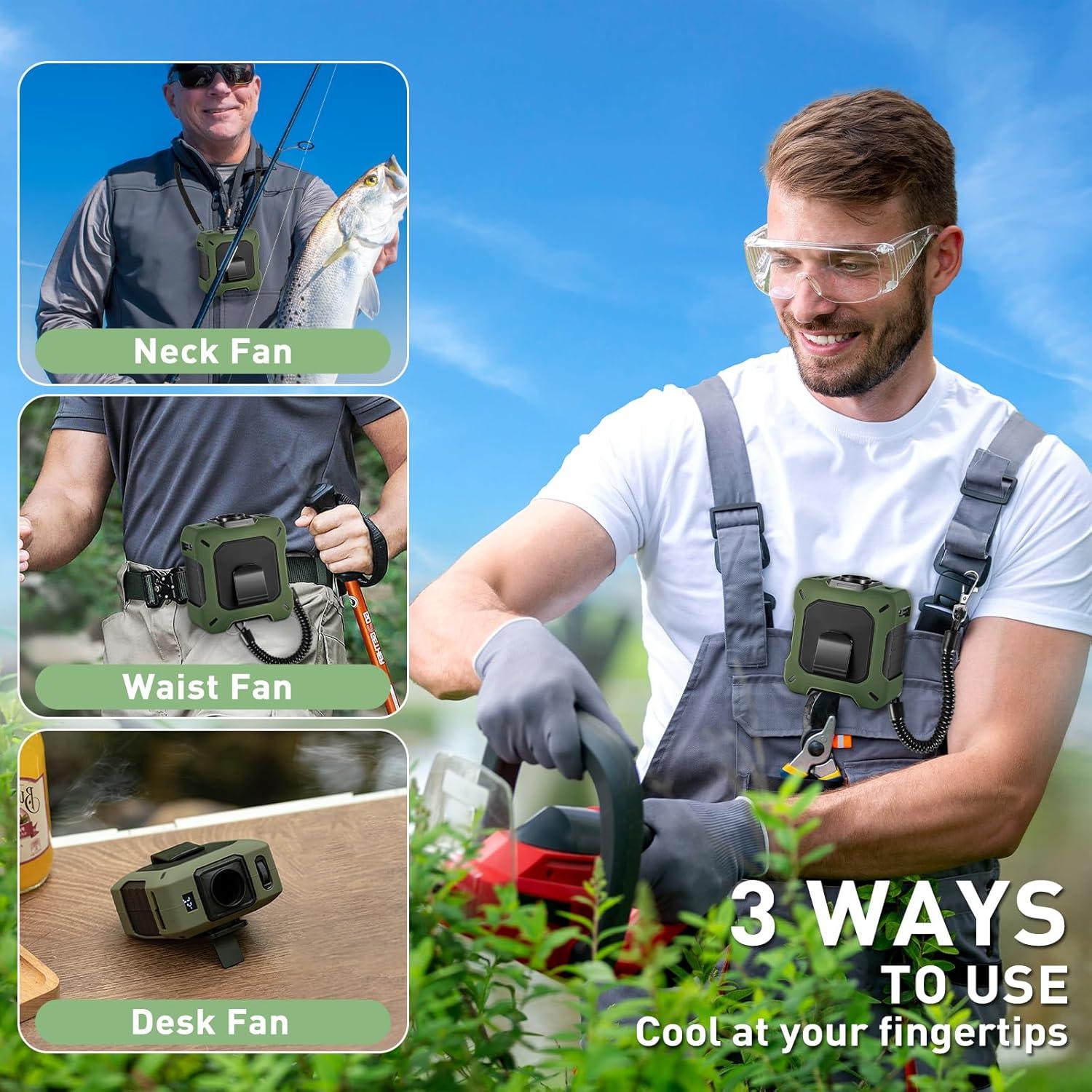 Ventilador Portátil GOSALISU 10400mAh Recargable 100 Velocidades