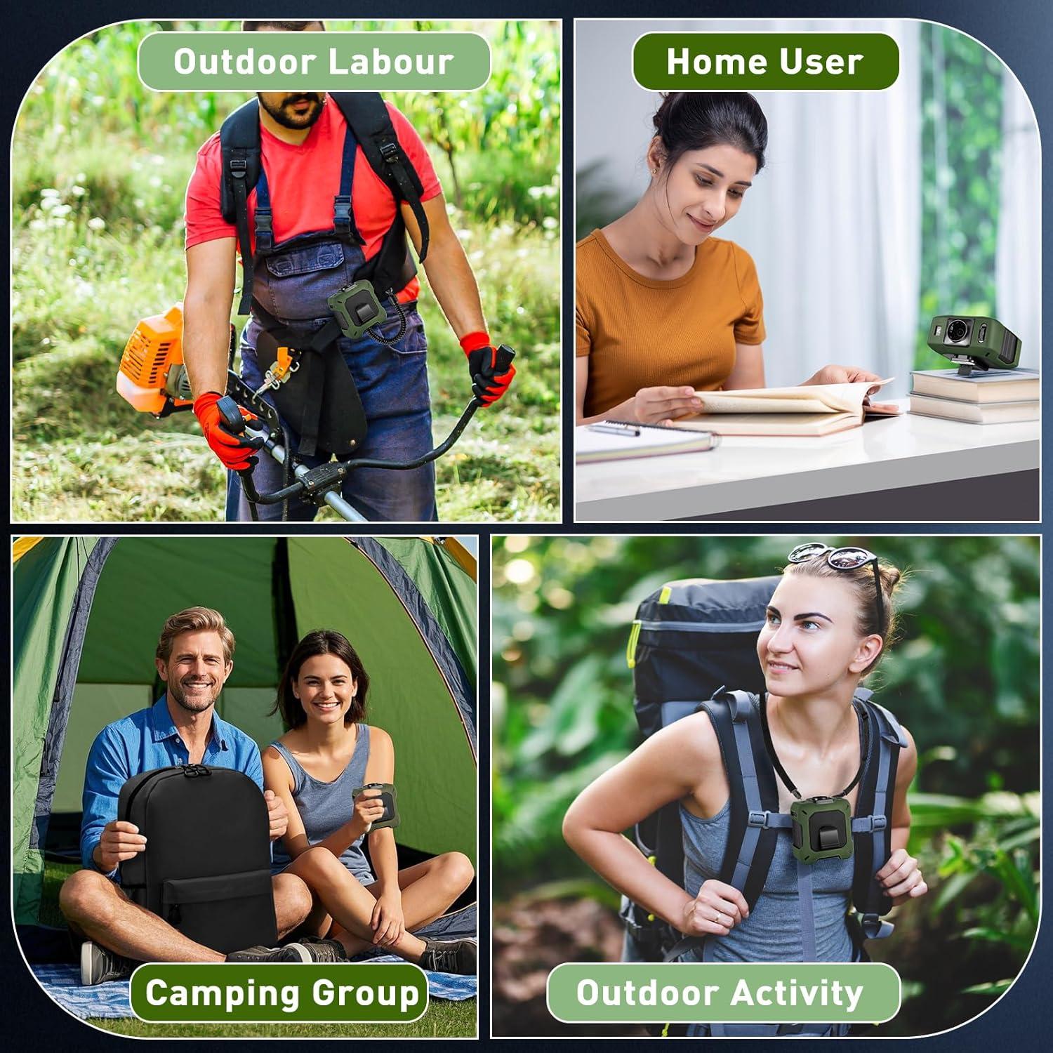 Ventilador Portátil GOSALISU 10400mAh Recargable 100 Velocidades