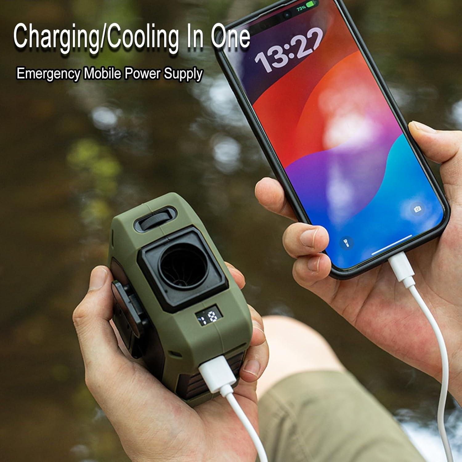 Ventilador Portátil GOSALISU 10400mAh Recargable 100 Velocidades