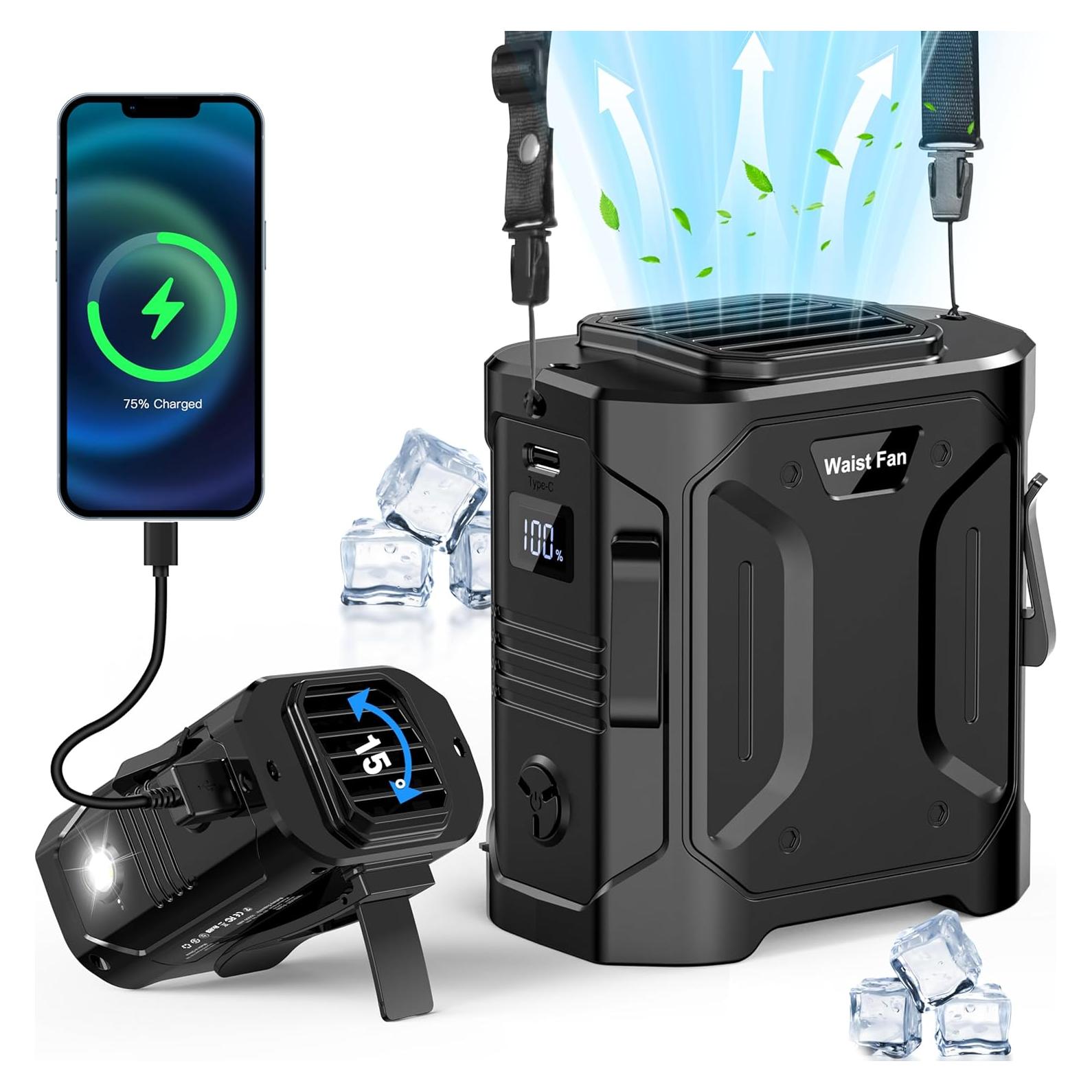 Ventilador portátil Sunoony BX-GF02 recargable 10000mAh 5 velocidades