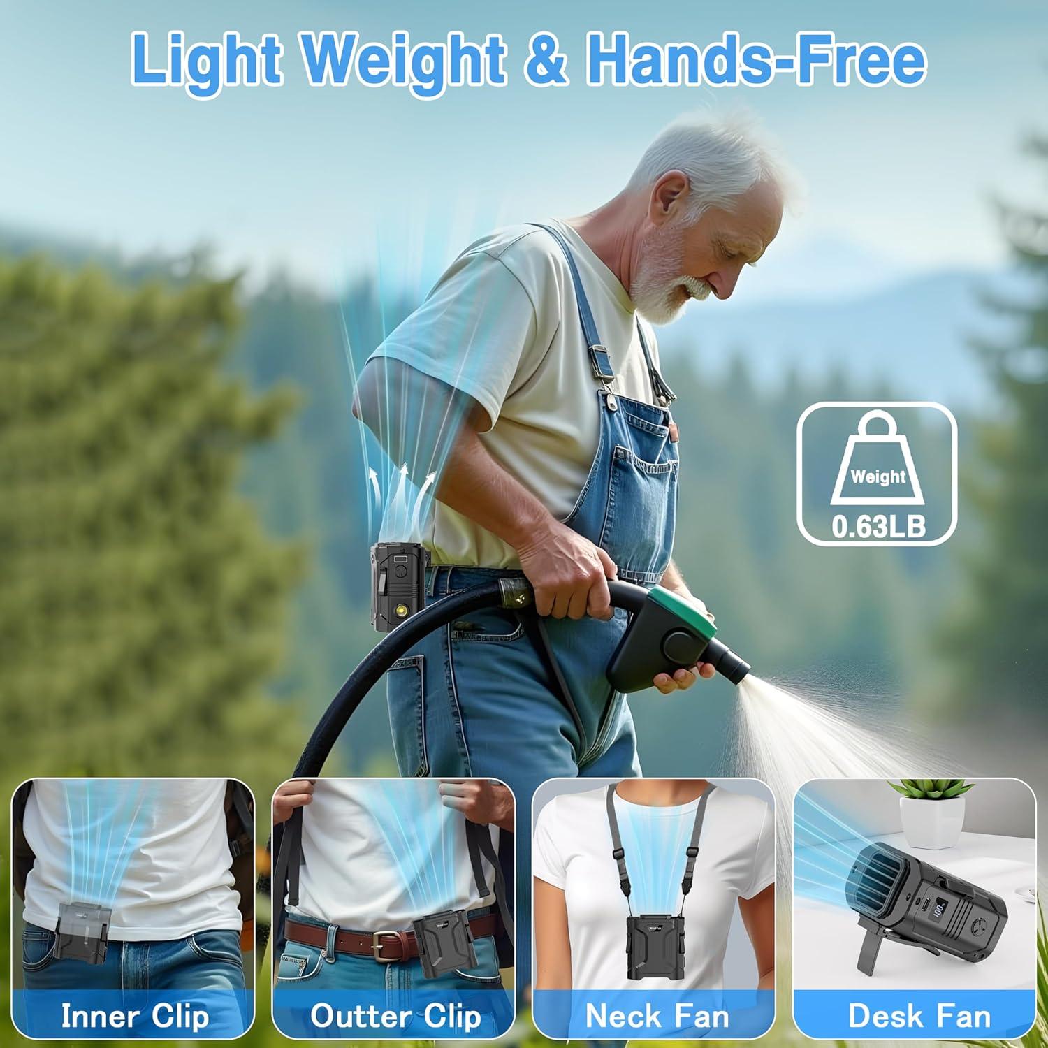 Ventilador portátil Sunoony BX-GF02 recargable 10000mAh 5 velocidades