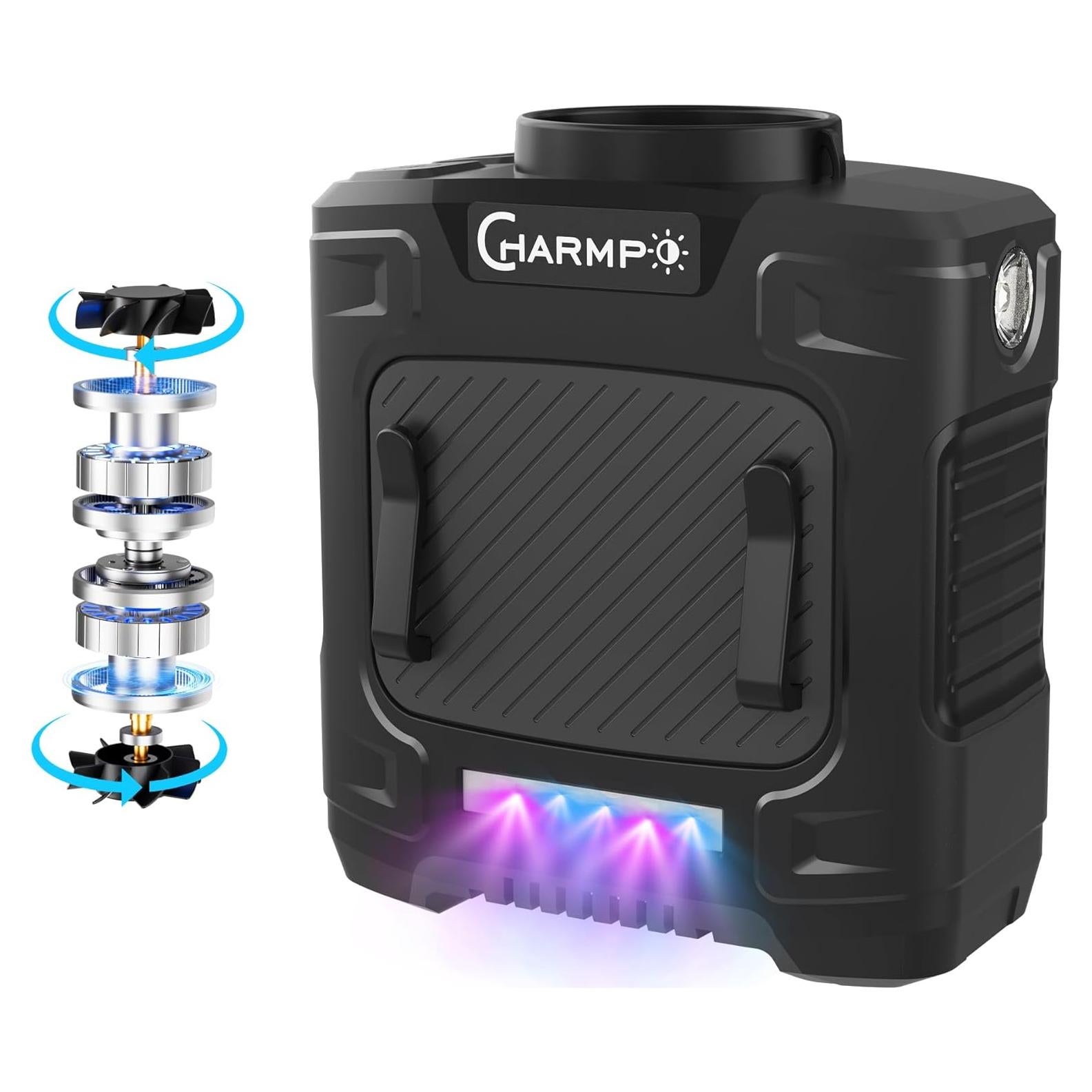 Ventilador de Cintura CHARMP GY003Pro Doble Motor 17000RPM