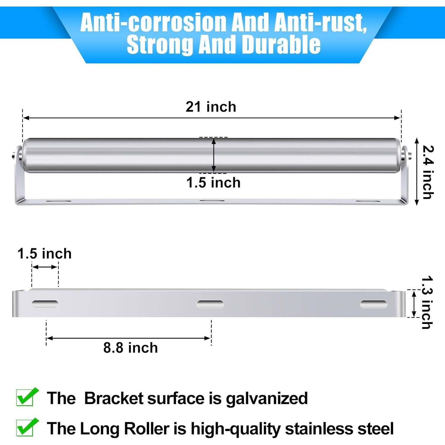 Rodillo de Remolque Therwen 40.64 cm con Soportes 2 Piezas