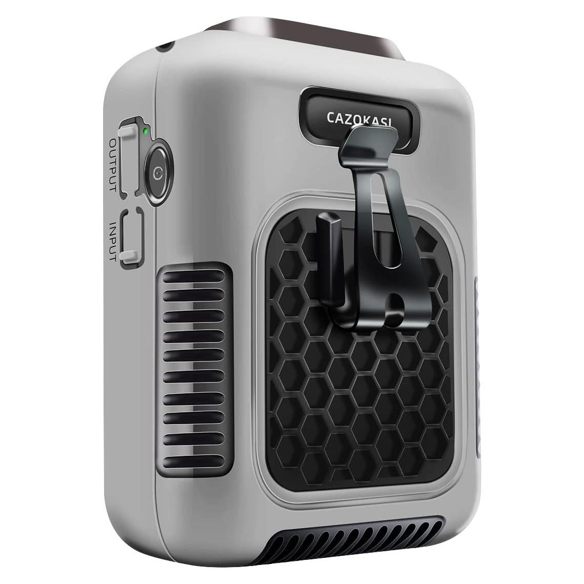 Ventilador Portátil CAZOKASI G60 Clip de Cintura 6000mAh Gris