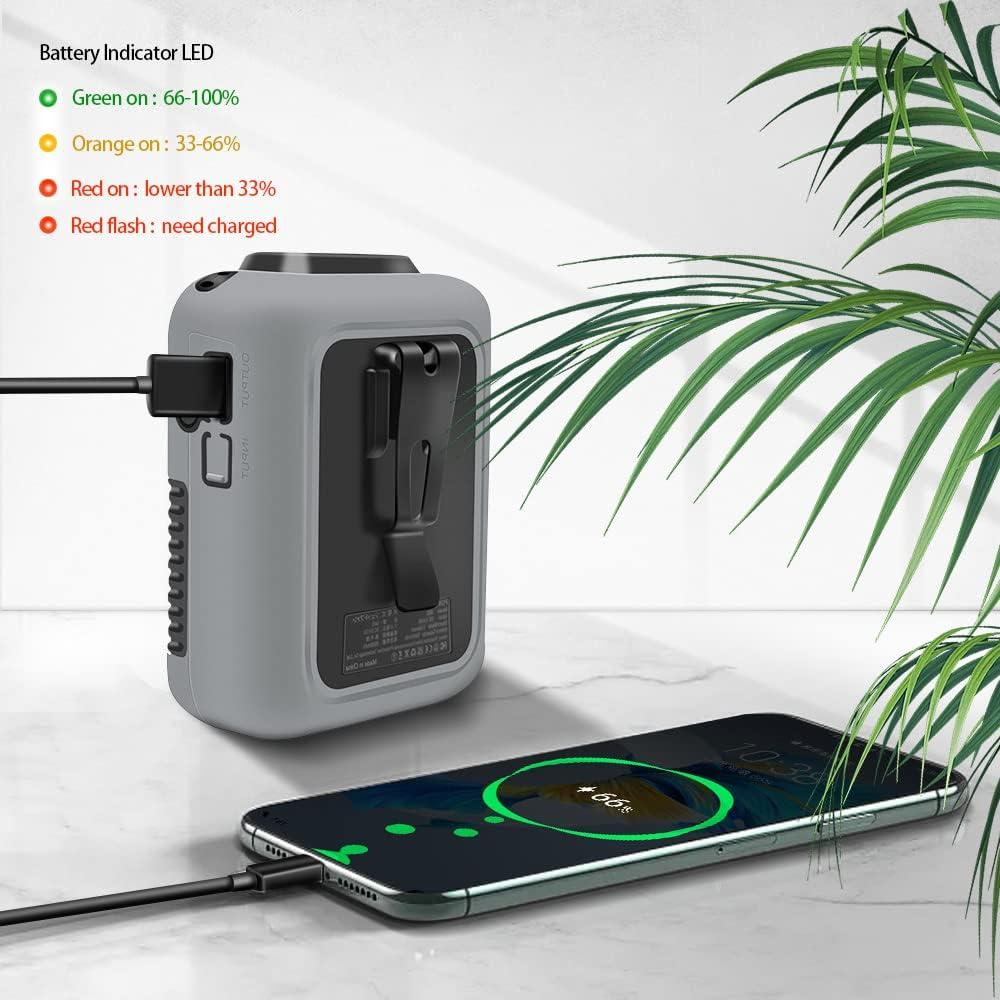 Ventilador Portátil CAZOKASI G60 Clip de Cintura 6000mAh Gris