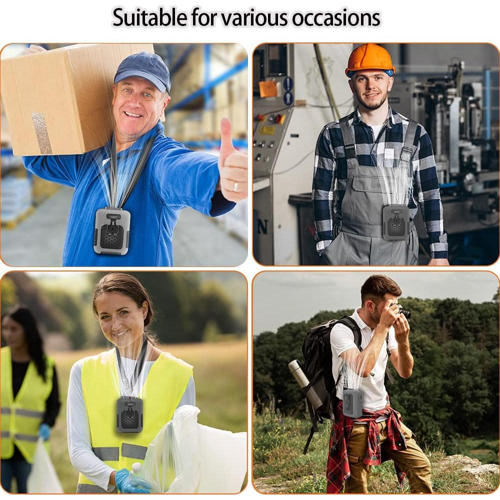 Ventilador Portátil CAZOKASI G60 Clip de Cintura 6000mAh Gris