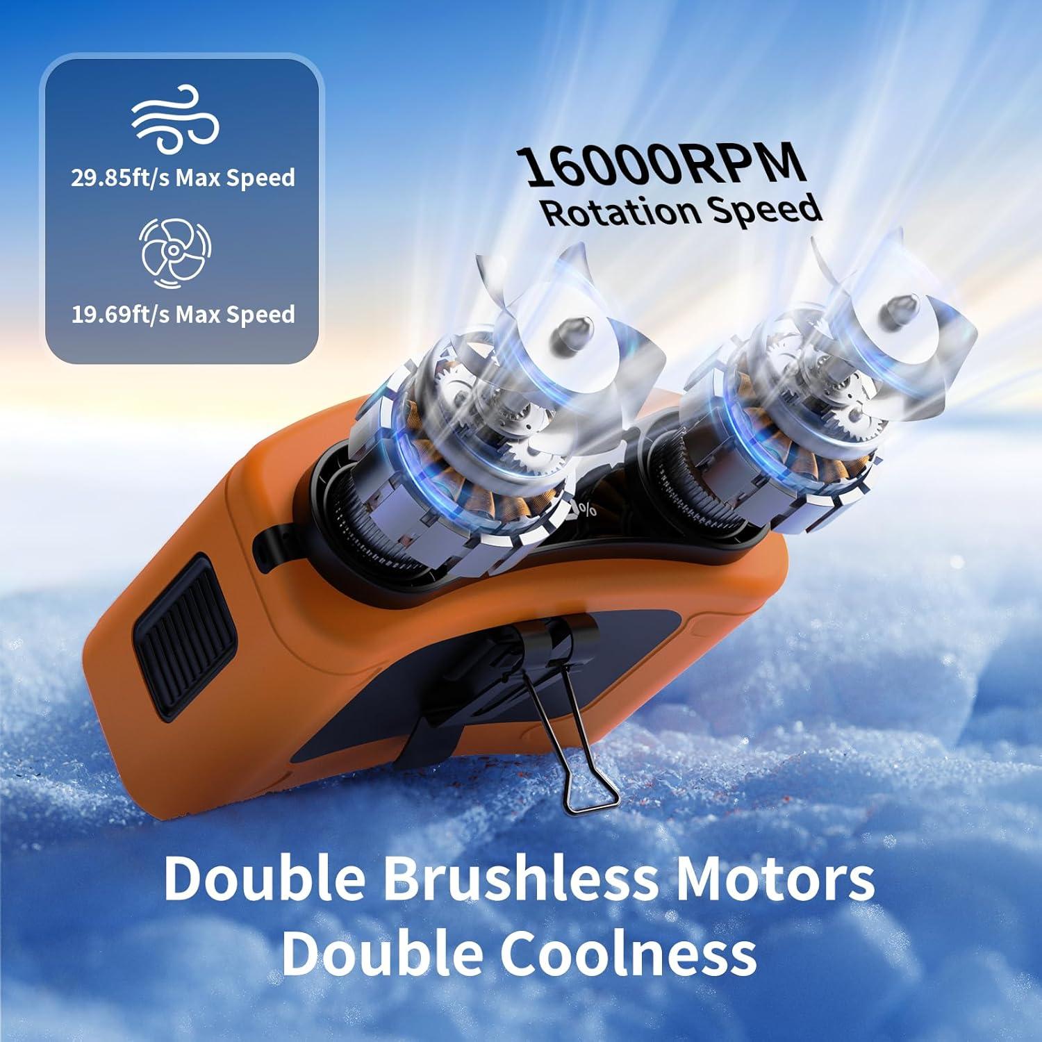 Ventilador Portátil Socool K60 20000mAh Clip Cintura 10 Velocidades