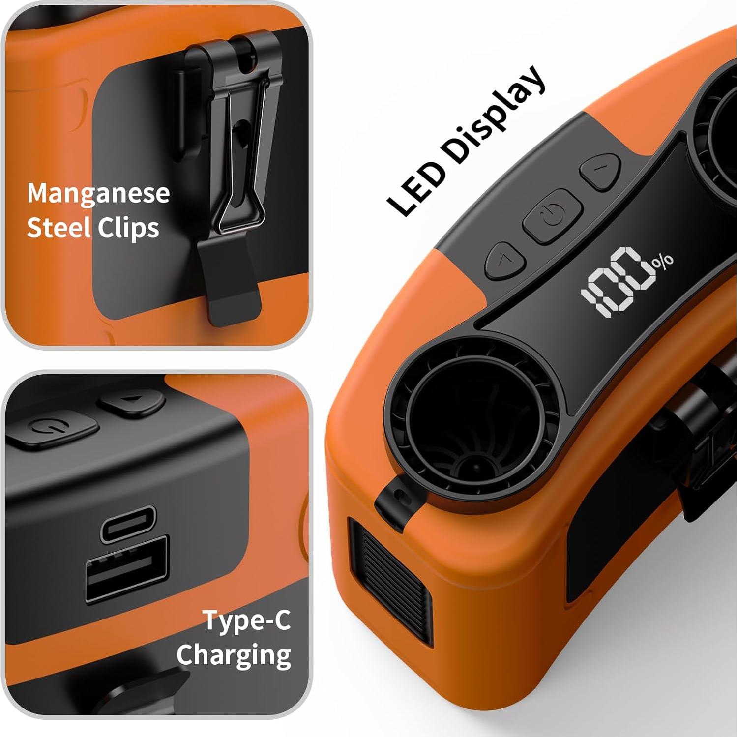 Ventilador Portátil Socool K60 20000mAh Clip Cintura 10 Velocidades