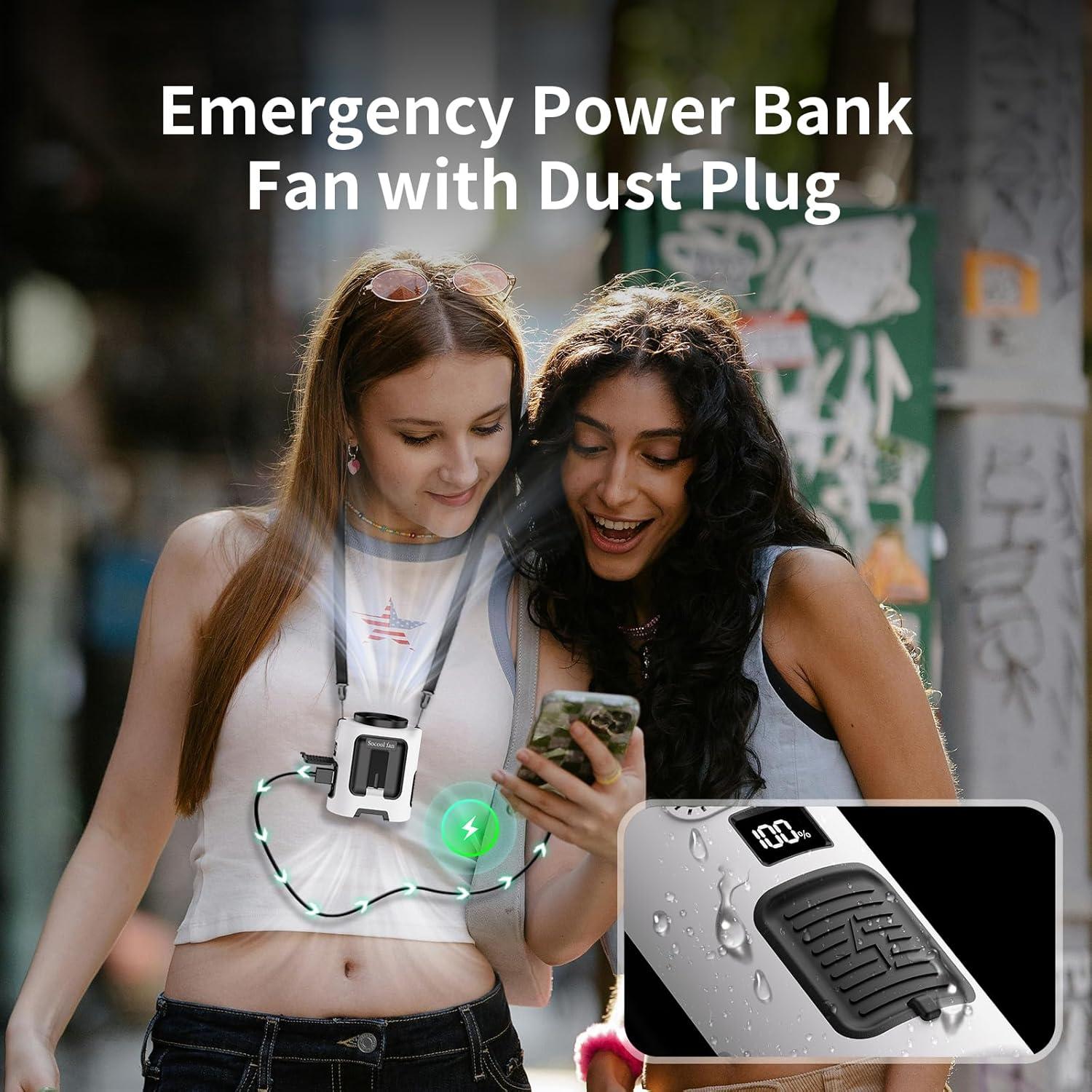 Ventilador de Cintura Portátil Socool K100 5000mAh 4 Velocidades