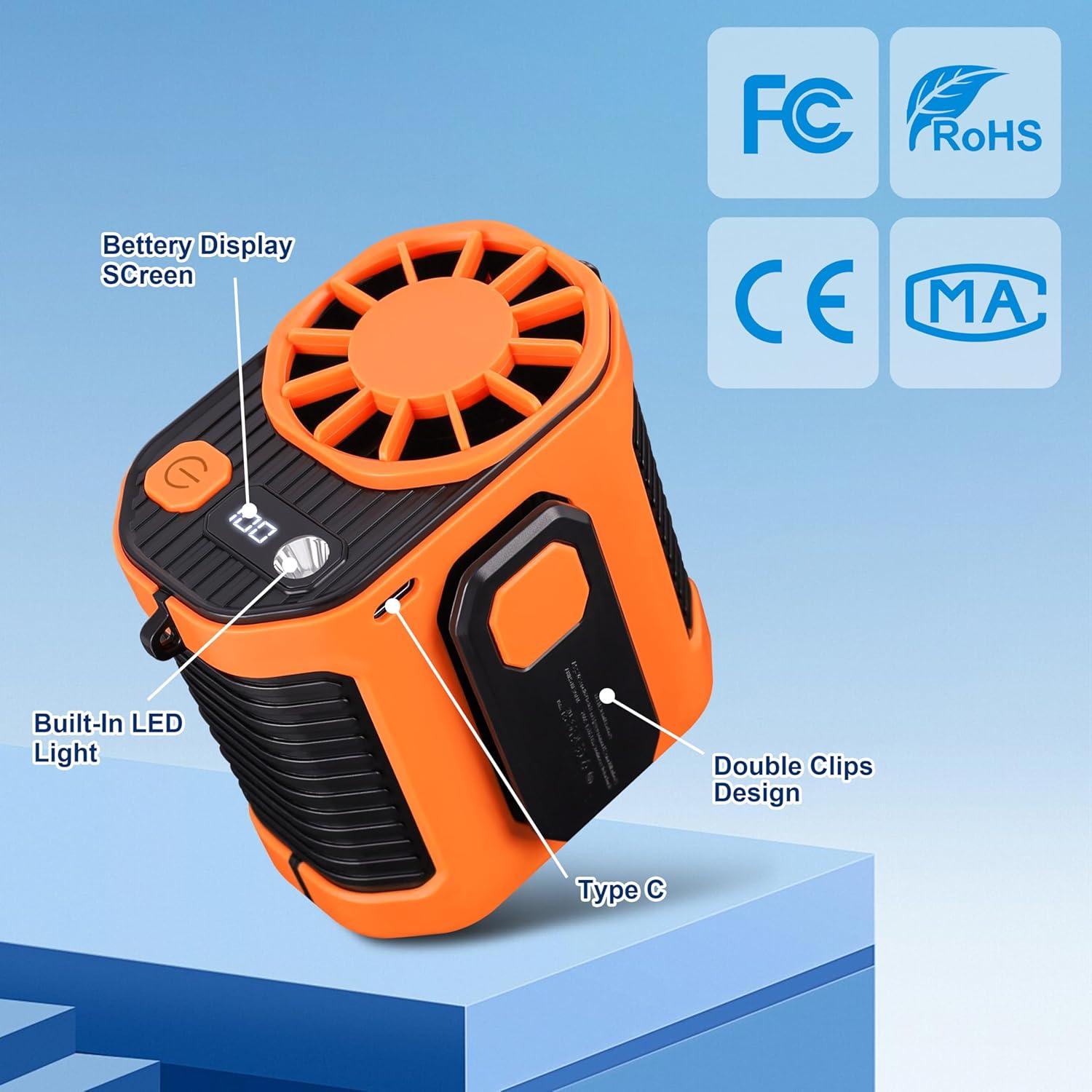 Ventilador de Cintura Portátil FOTN WF, 10 Velocidades, Recargable