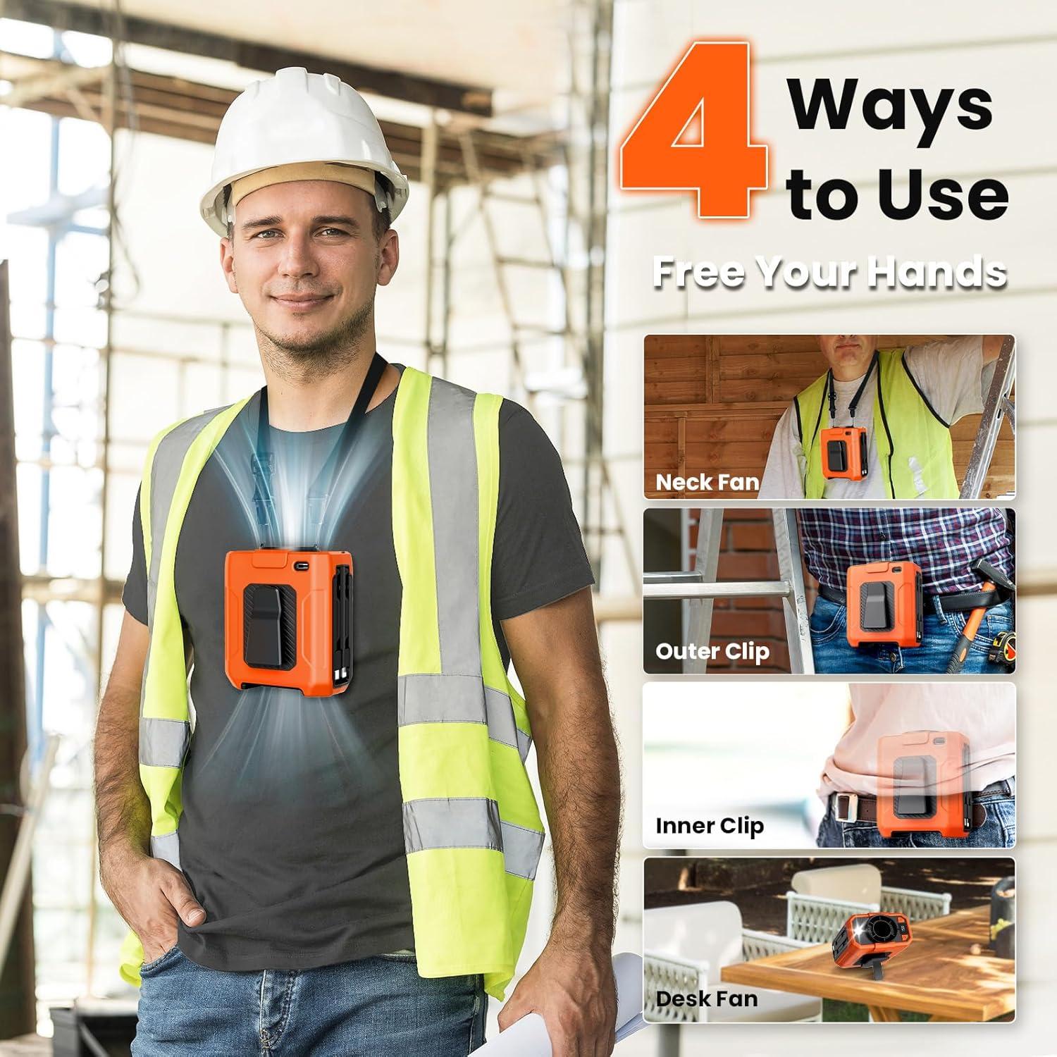 Ventilador de Cintura Portátil Fotgear 5 Velocidades 10000mAh