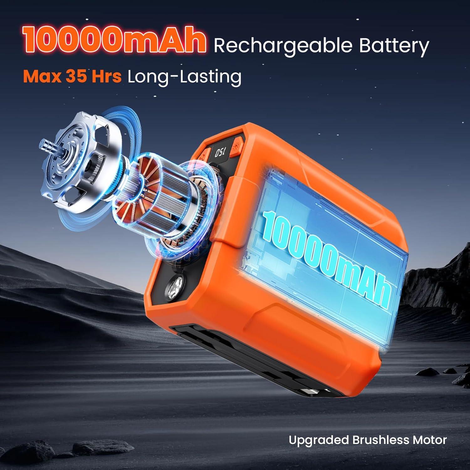 Ventilador de Cintura Portátil Fotgear 5 Velocidades 10000mAh