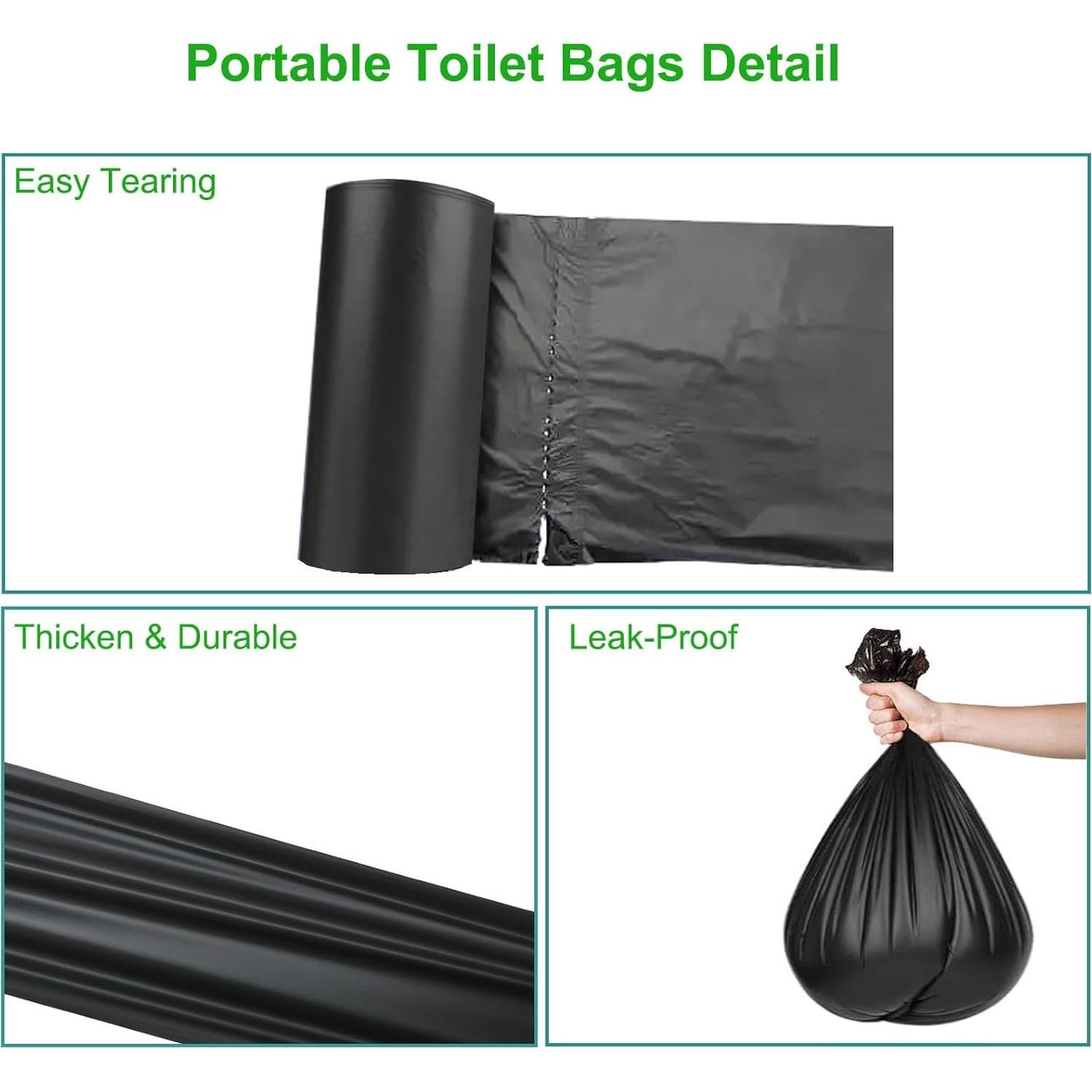 80 Bolsas Biodegradables TAGLUMO para Inodoro Camping 8 Gal