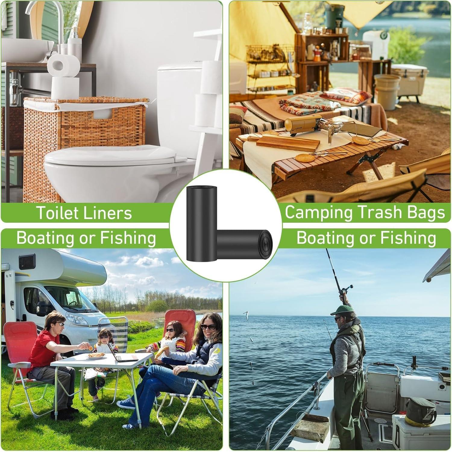 80 Bolsas Biodegradables TAGLUMO para Inodoro Camping 8 Gal