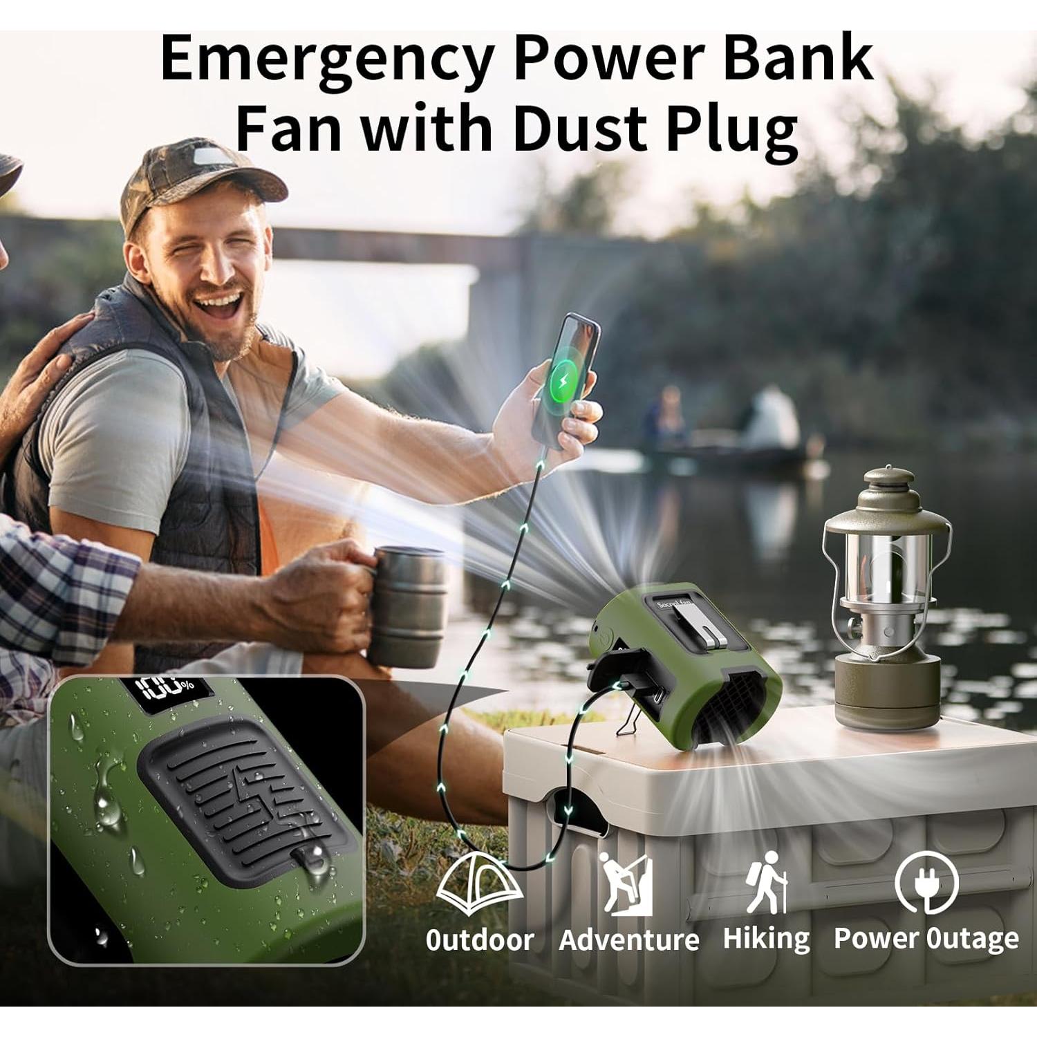 Ventilador de Cintura Socool K100 Portátil 5000mAh 4 Velocidades