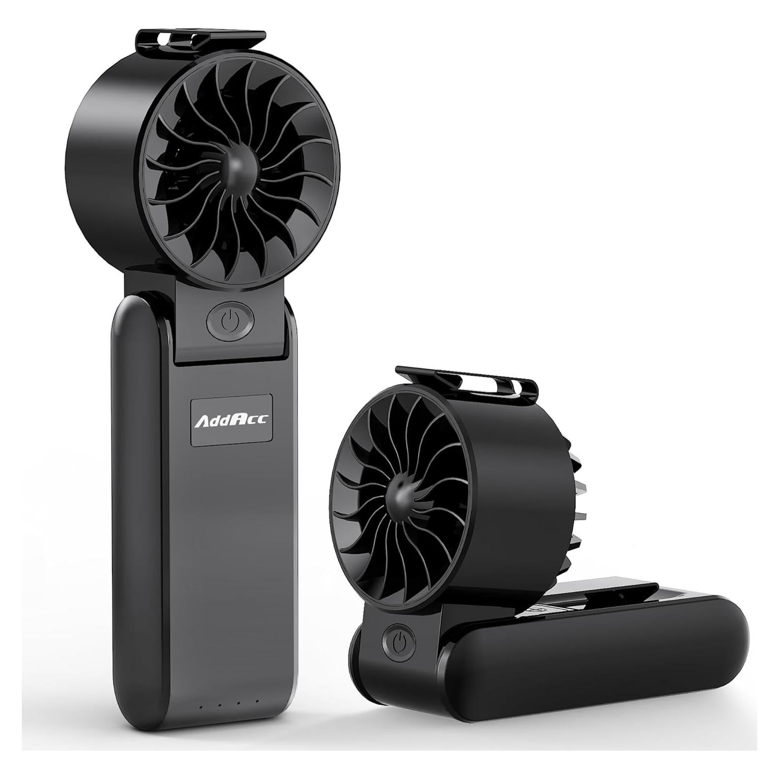 Ventilador Turbo Portátil AddAcc K400, Batería 5000mAh, 26h